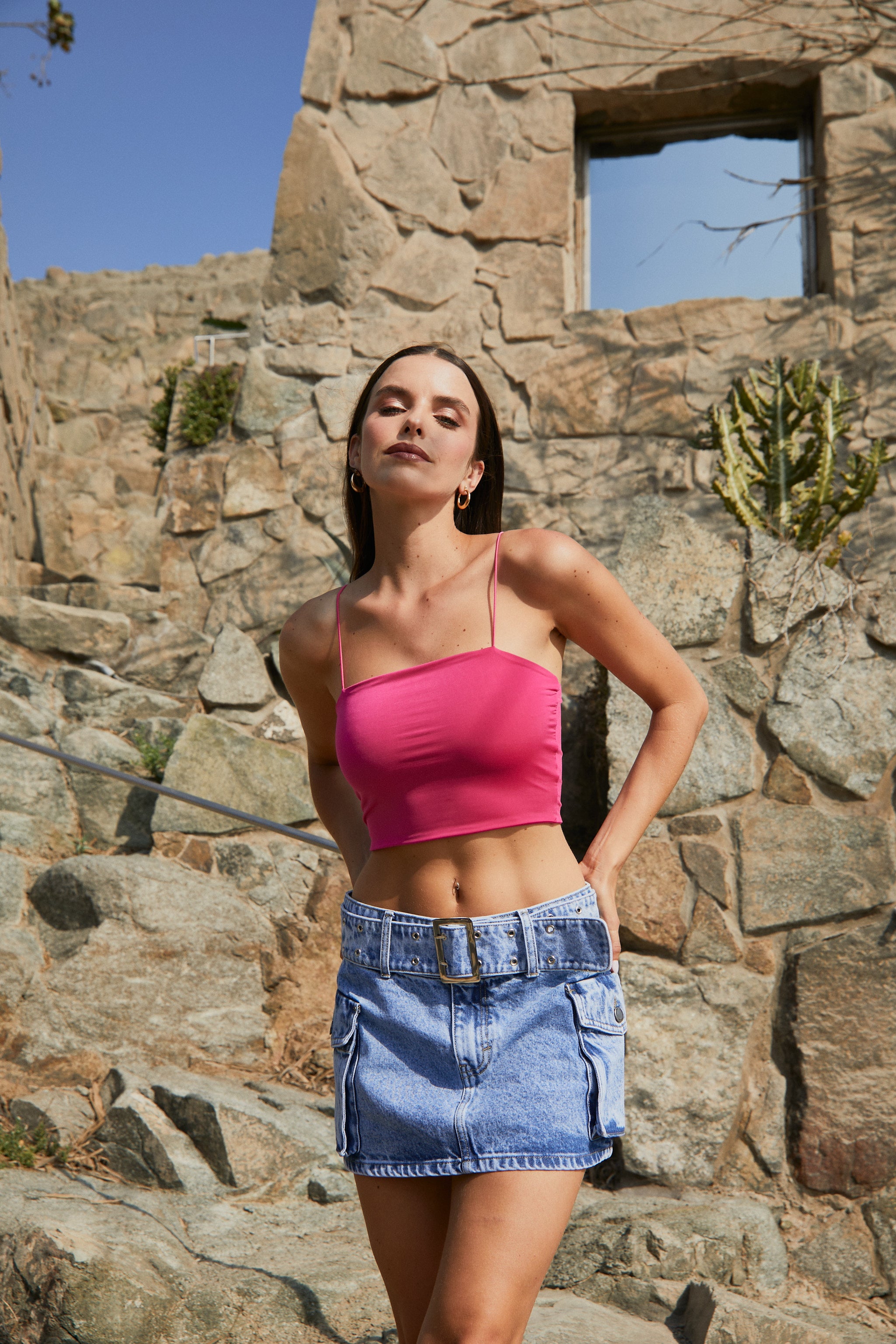 Falda Cargo Hadid - Celeste
