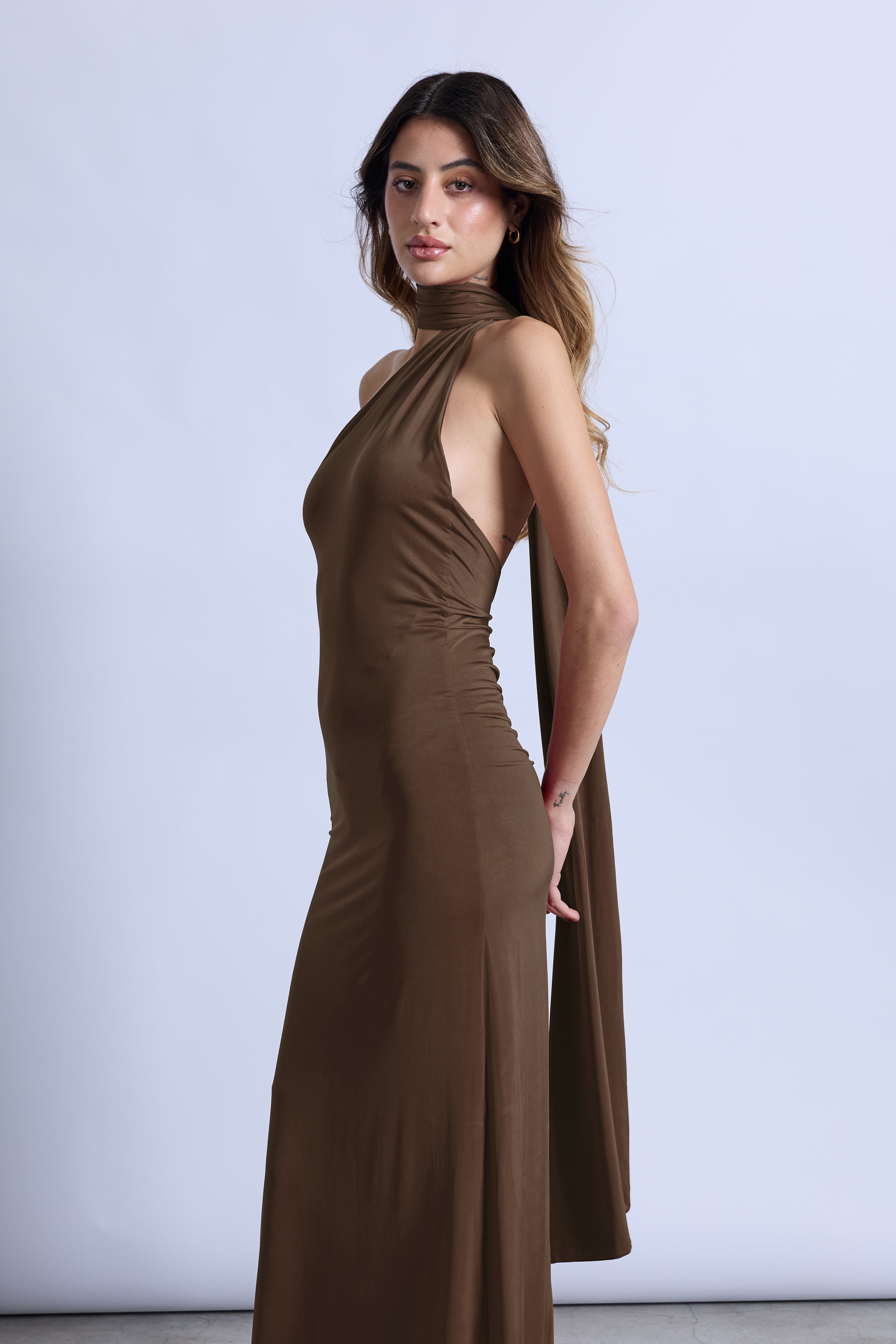 Vestido Atenas - Marrón