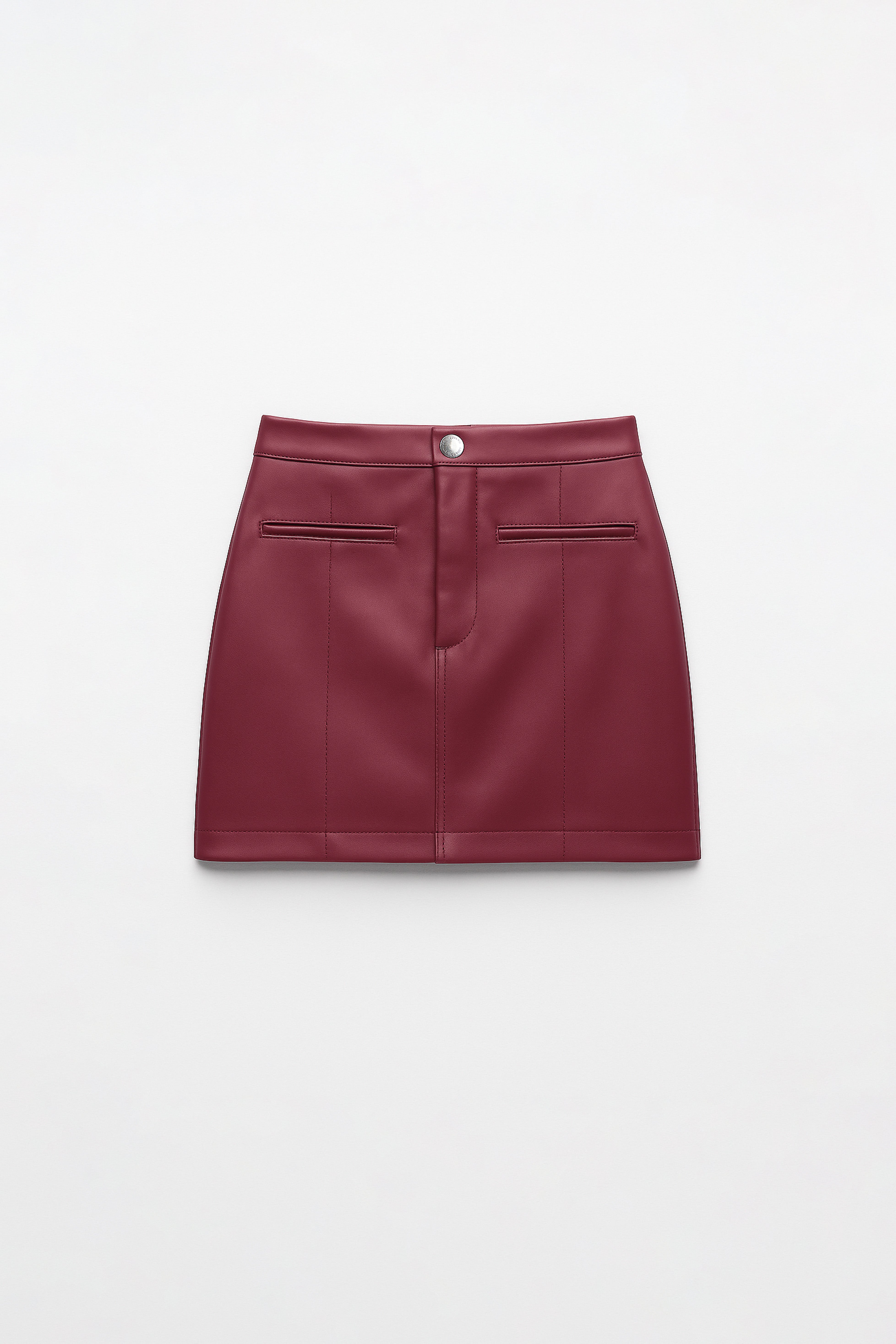 Falda Leather Mini - Vino