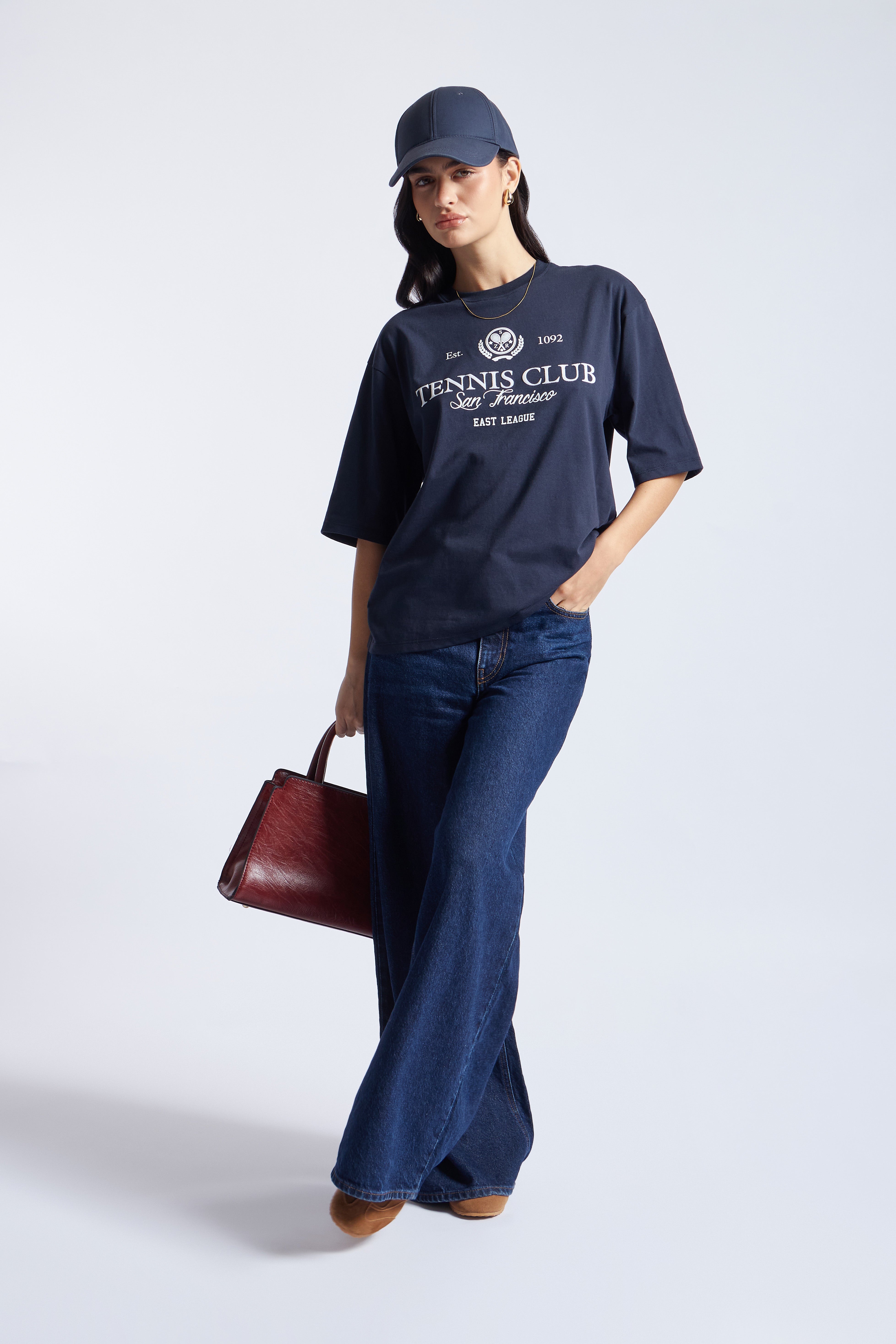 Polo Oversize Tee - Azul