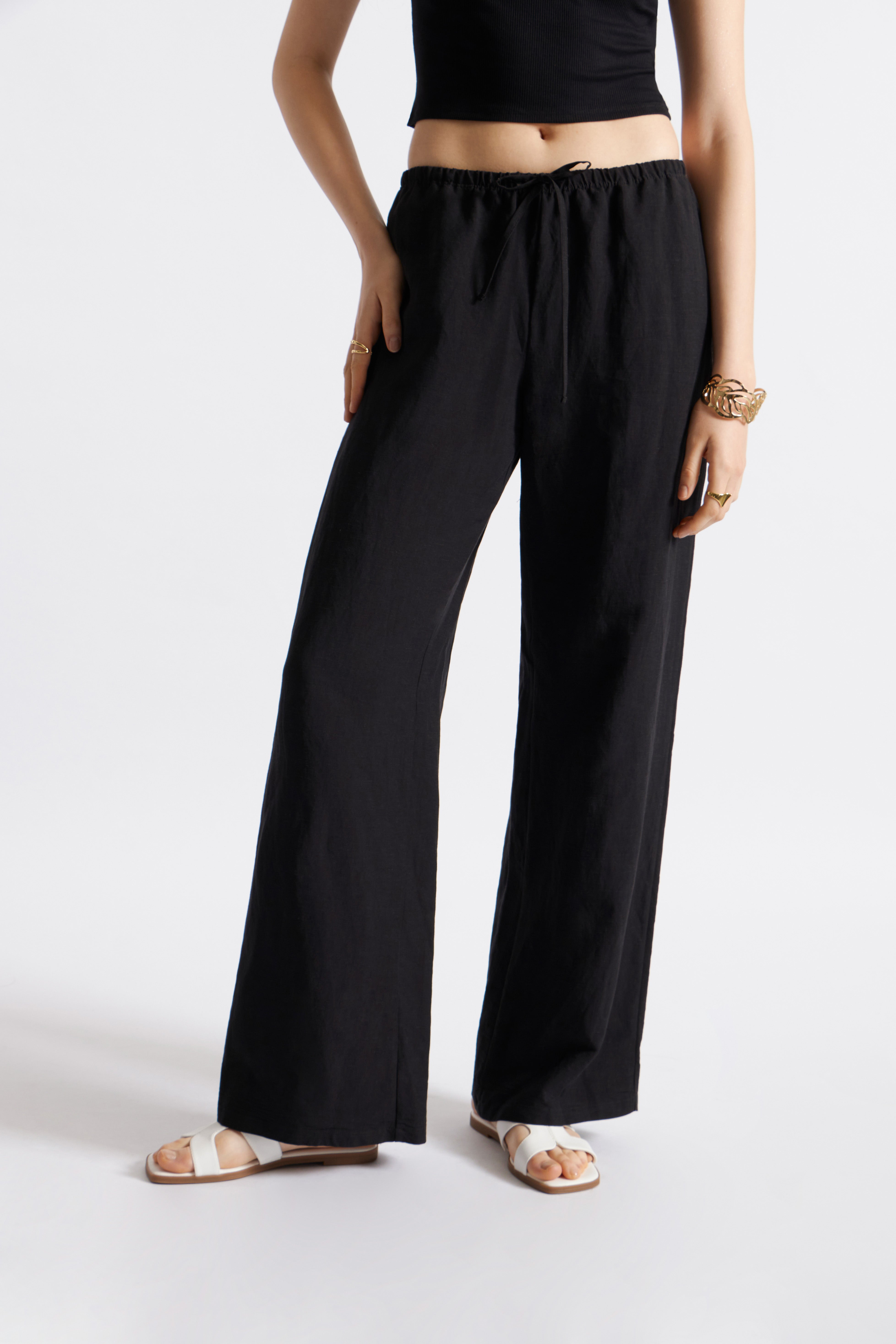 Pantalón Comfy Lino - Negro