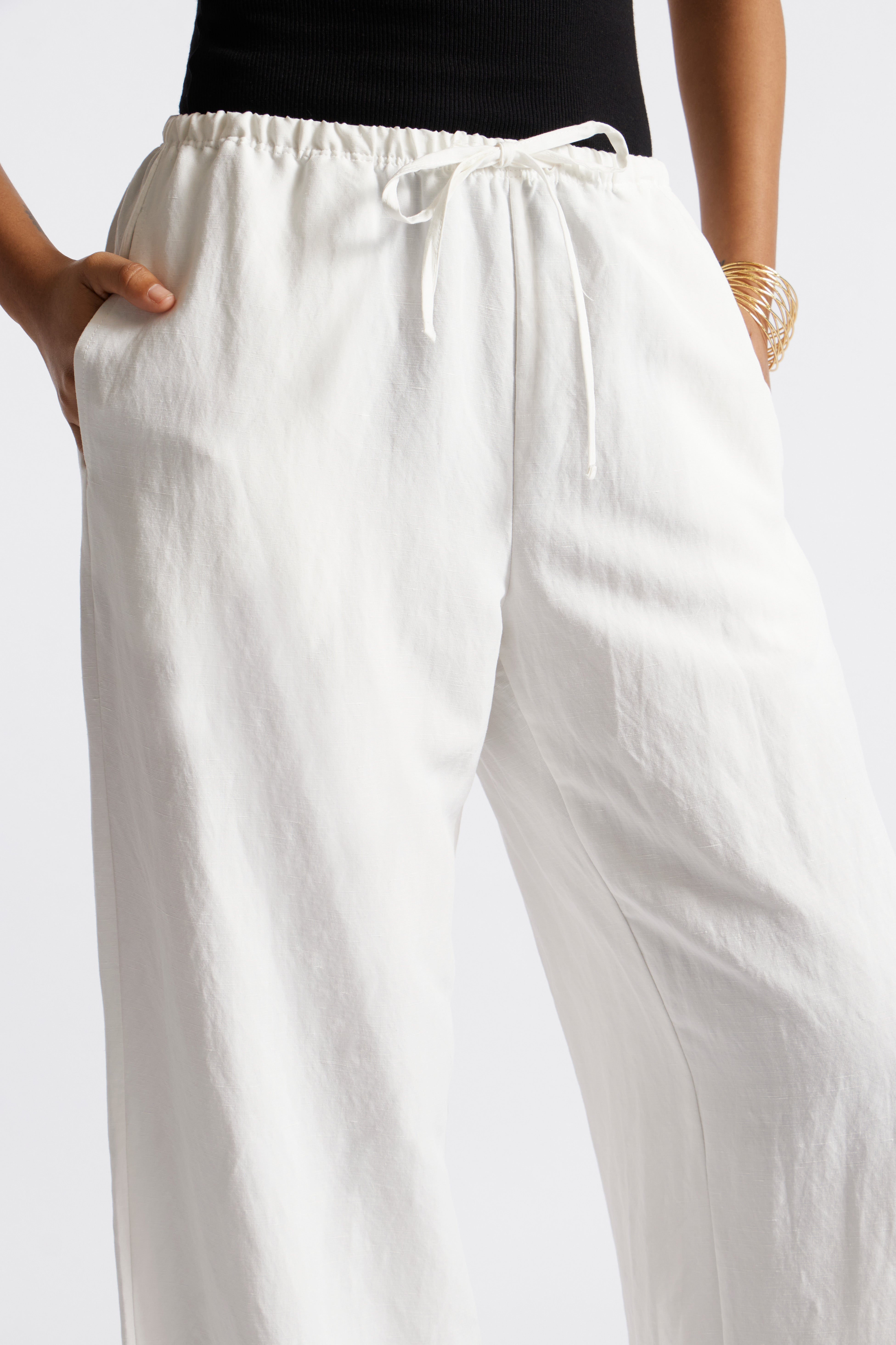 Pantalón Comfy Lino - Perla