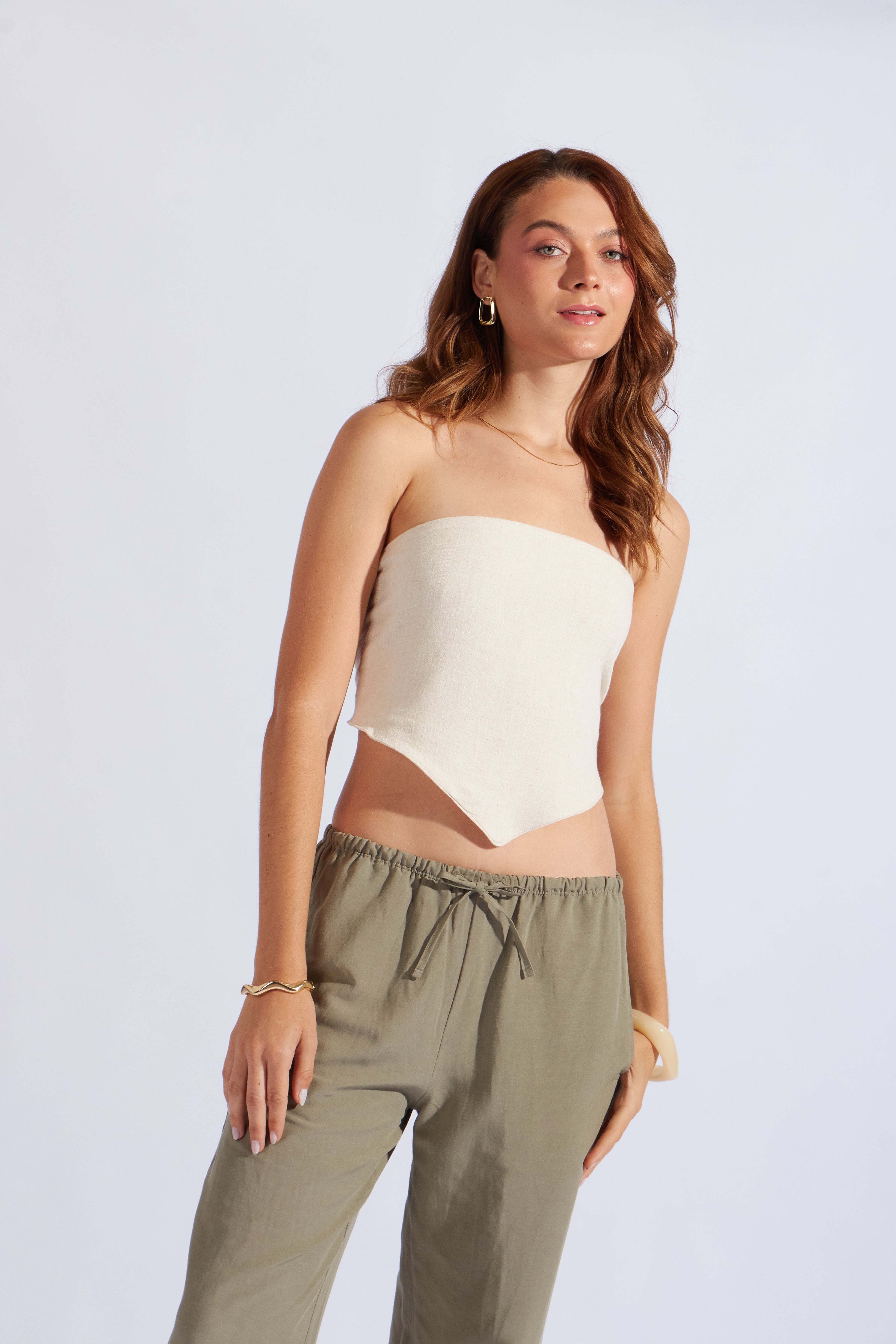 Top Pañuelo Lino - Natural