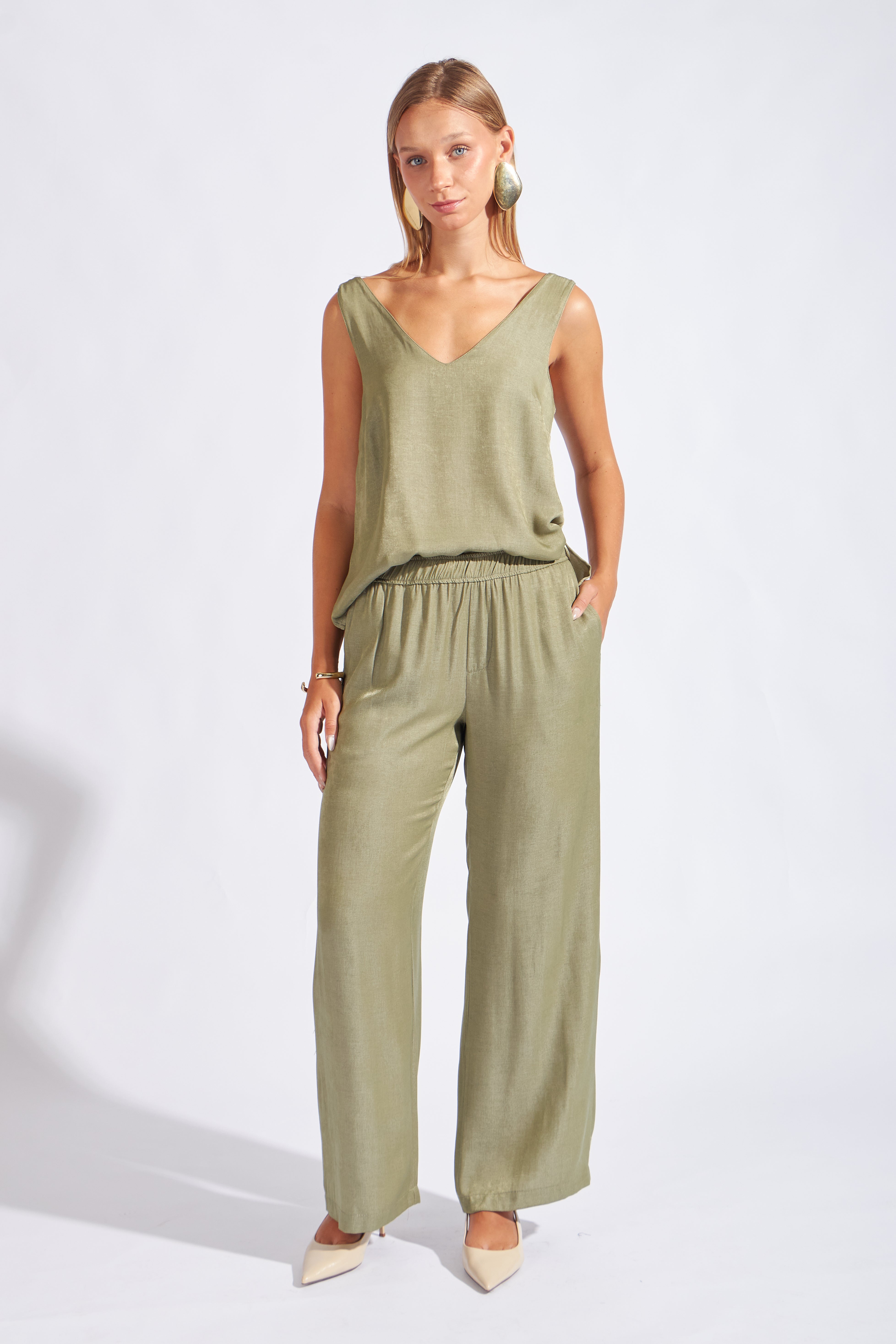 Pantalón Recto Básico - Manzana