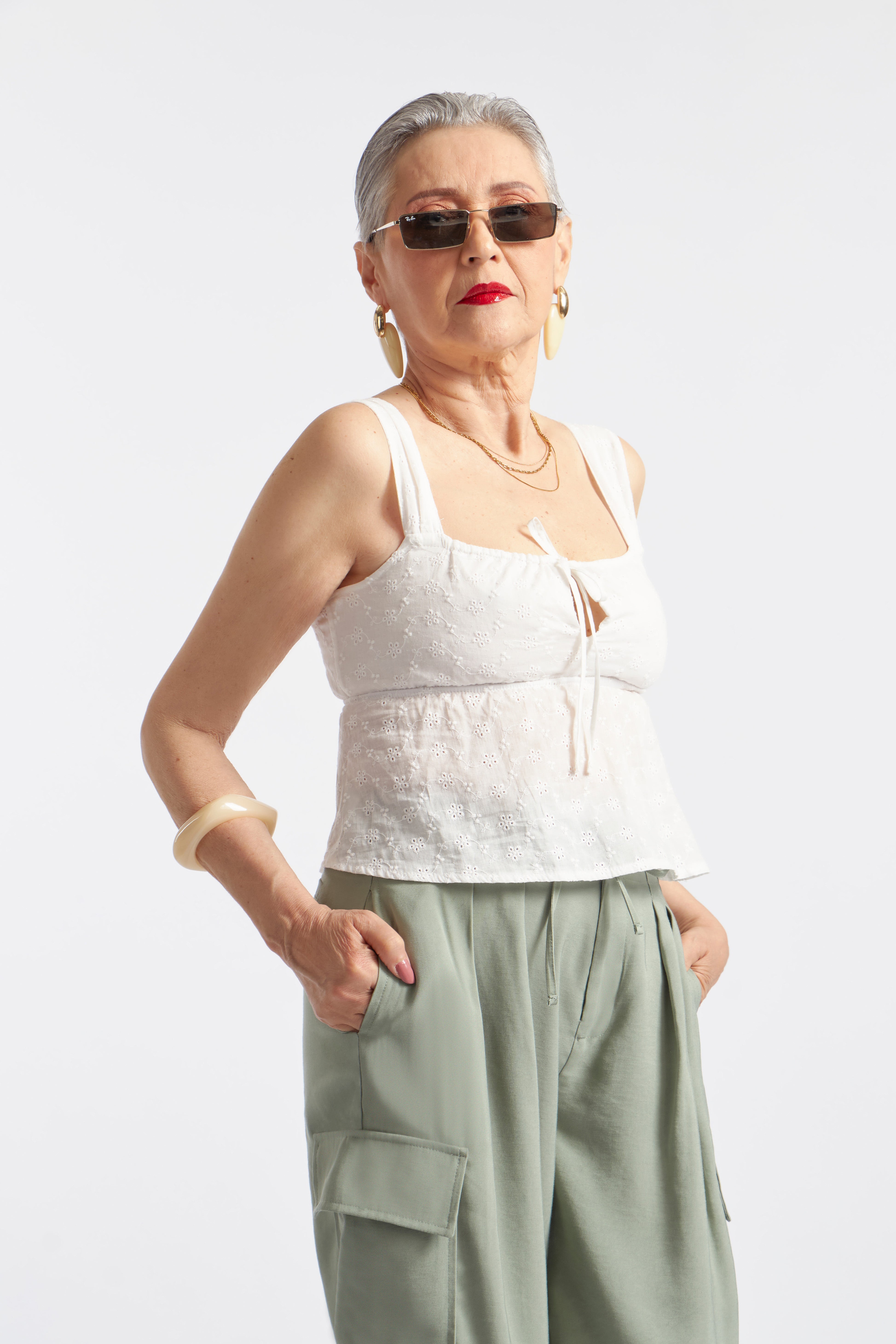 Blusa Broderi Lazo - Perla