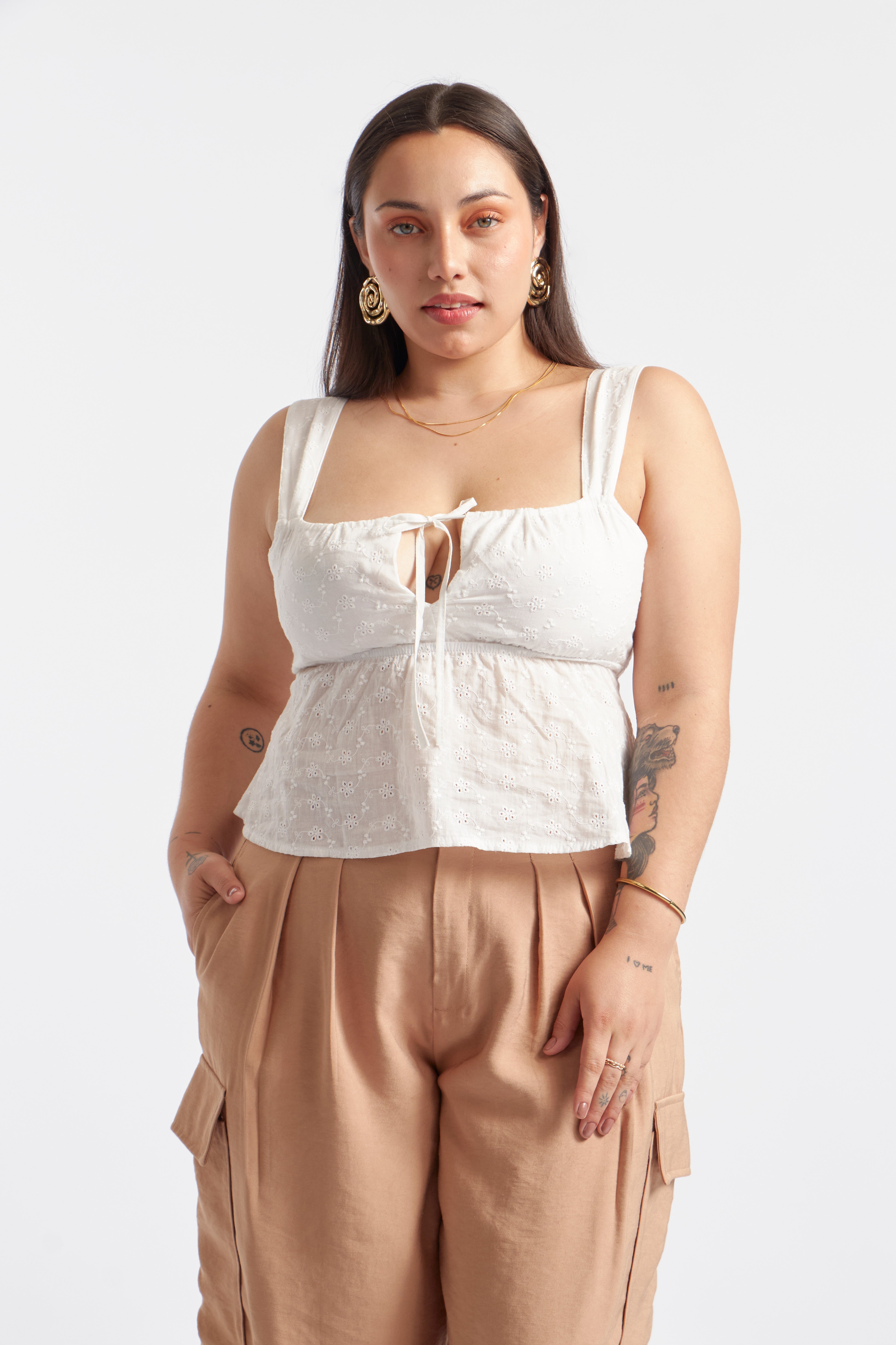 Blusa Broderi Lazo - Perla