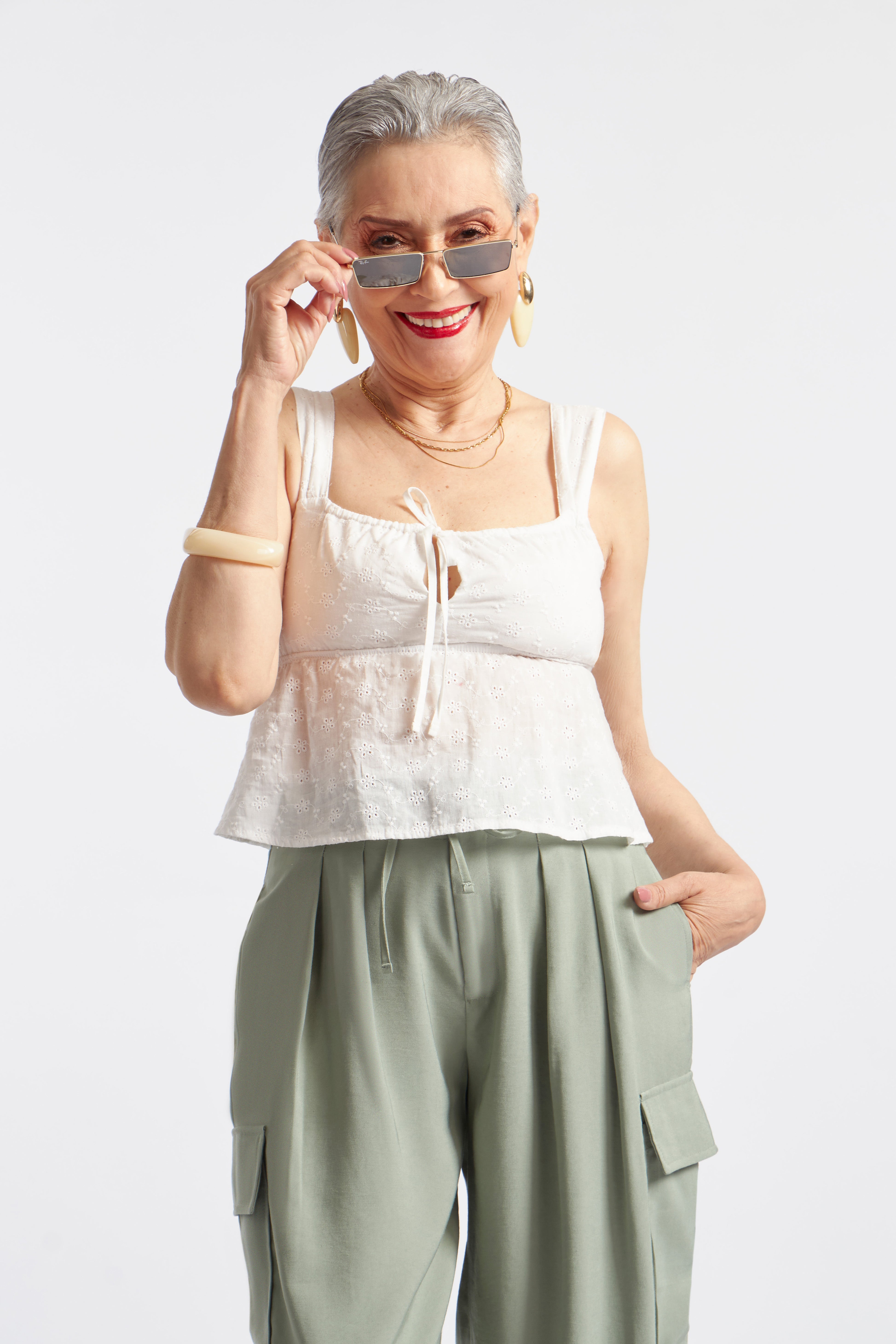 Blusa Broderi Lazo - Perla