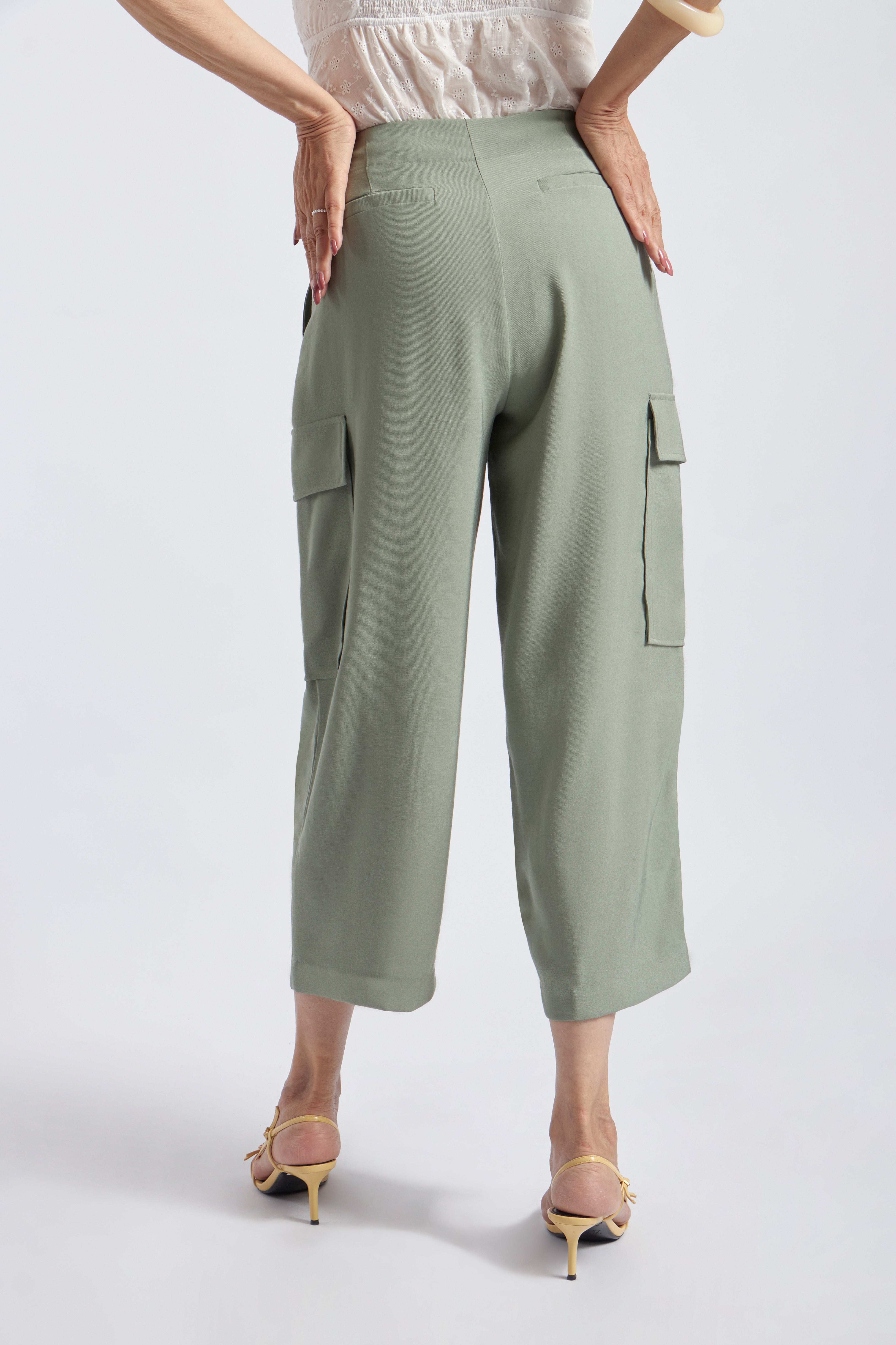 Pantalón Cargo Twill - Verde Hoja