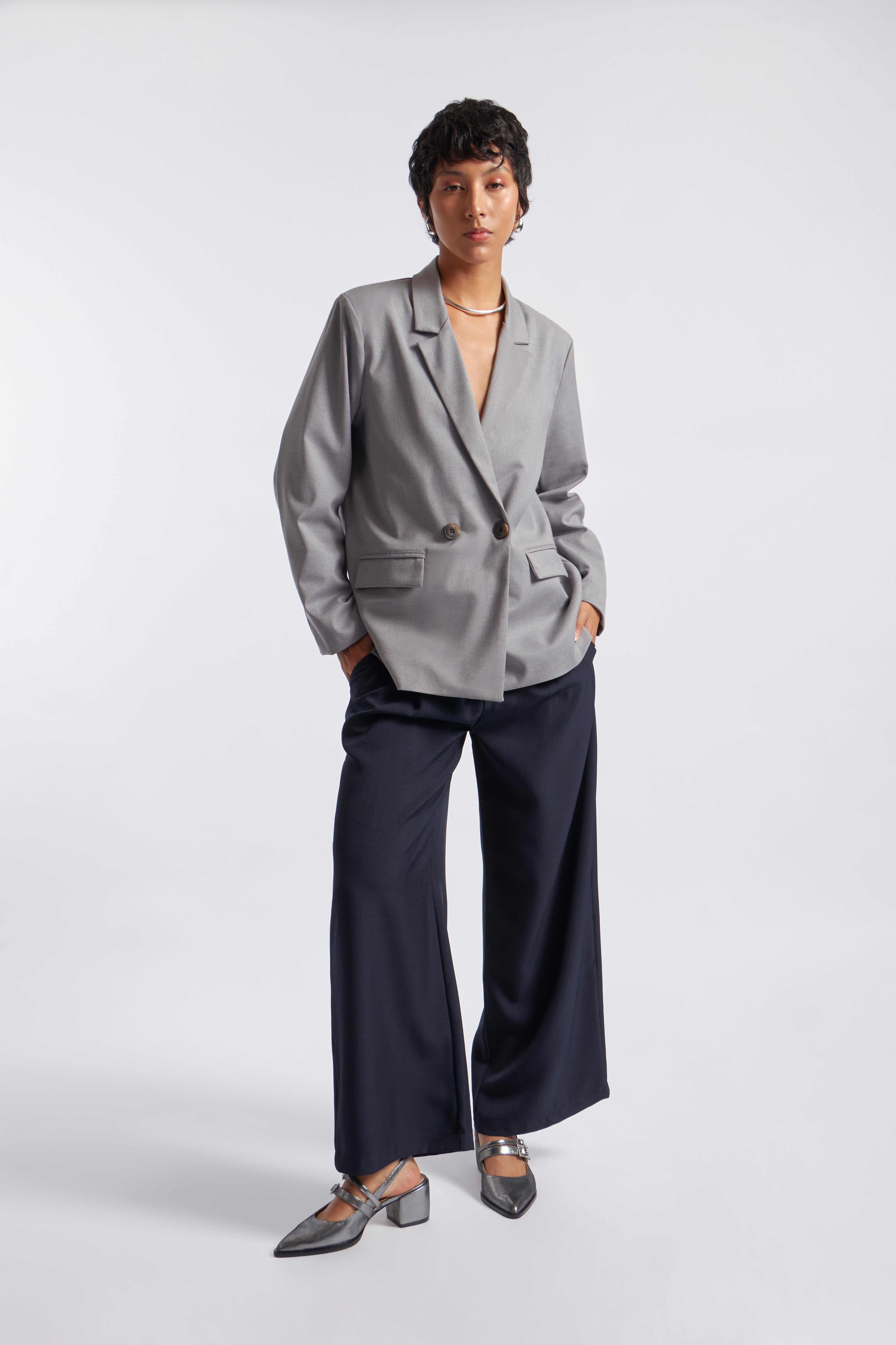 Blazer Fit Regular - Gris