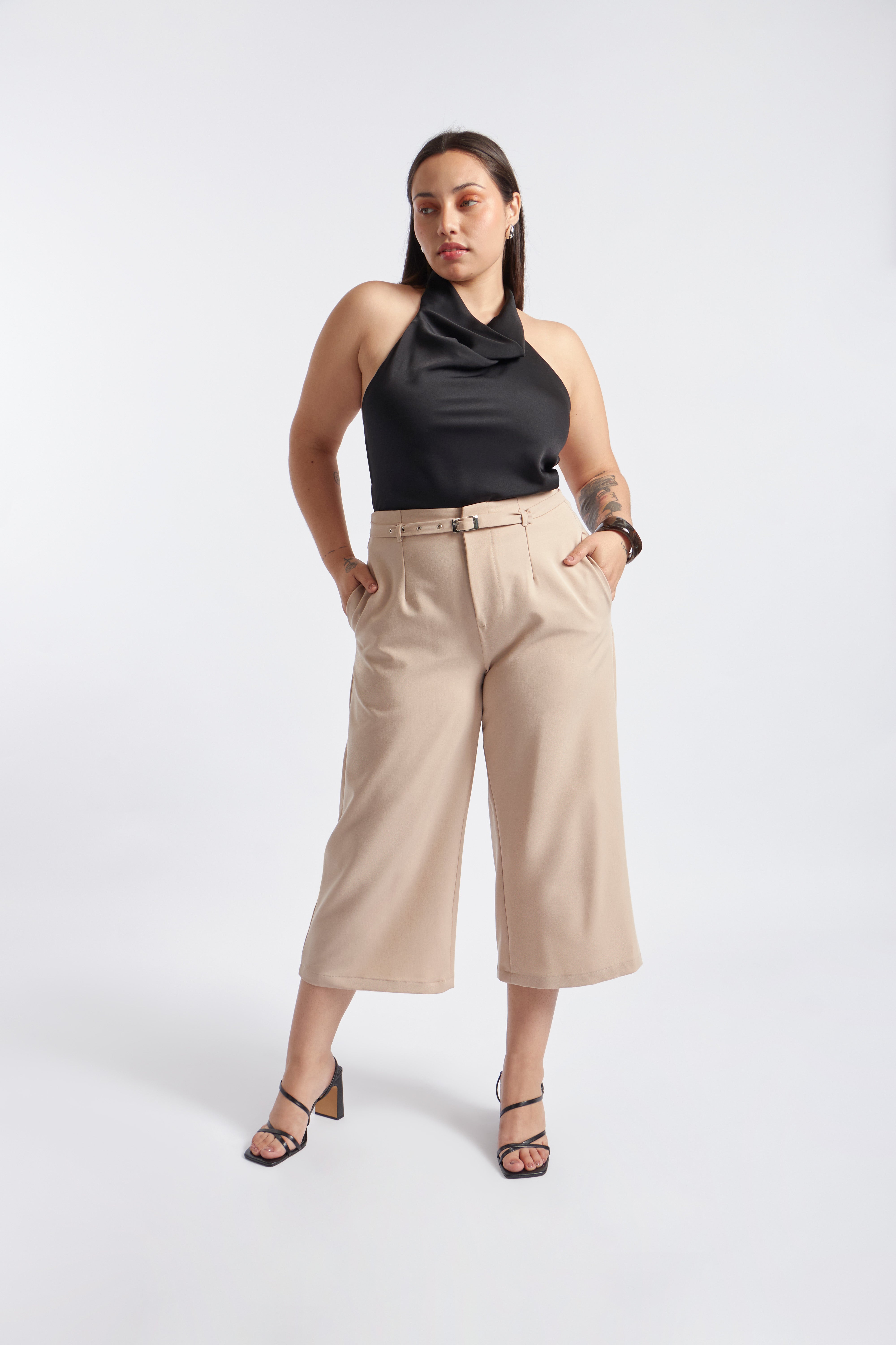 Pantalón Sastre Cinturón - Beige