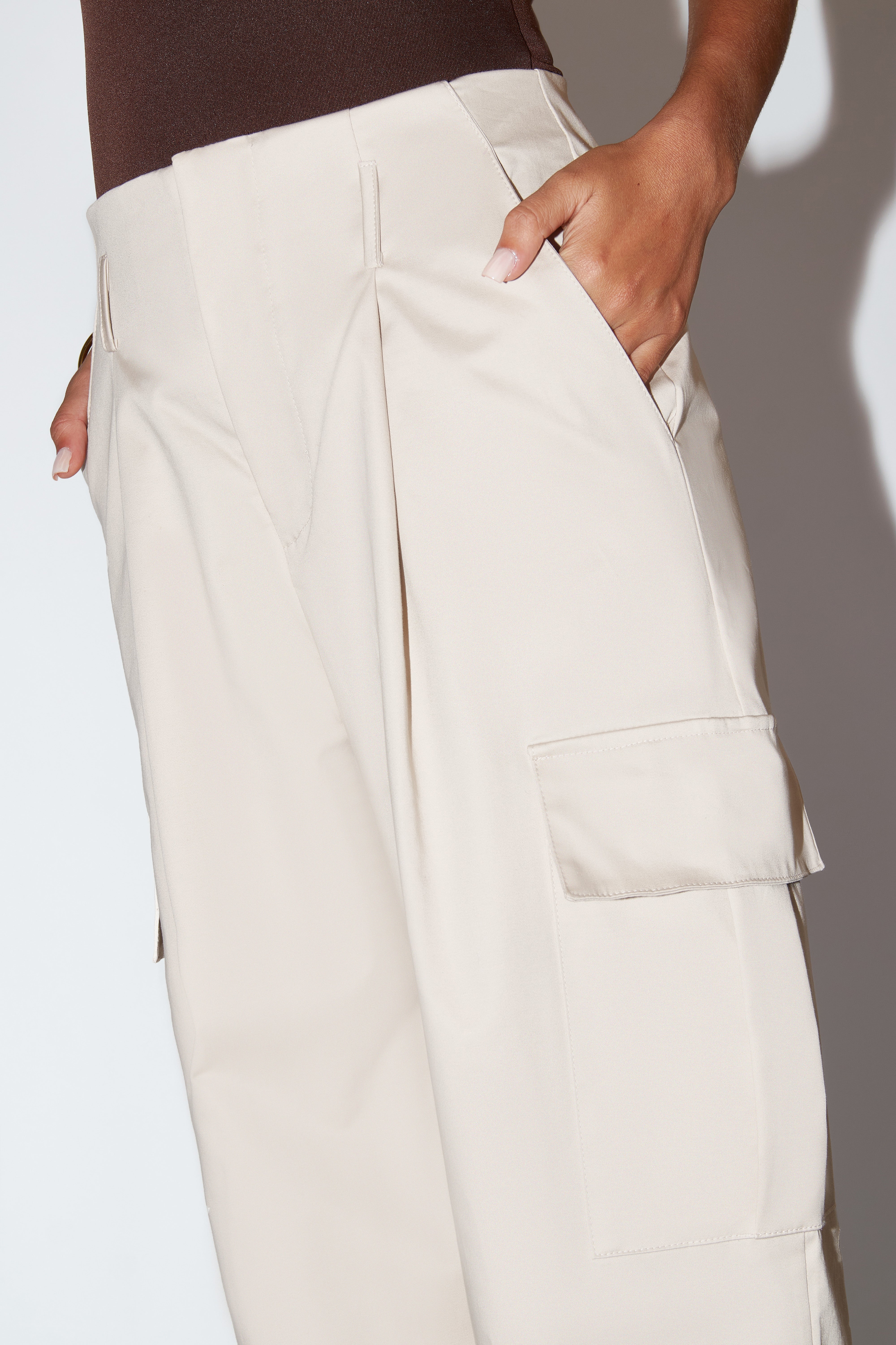 Pantalón Cargo Balloon - Beige Claro