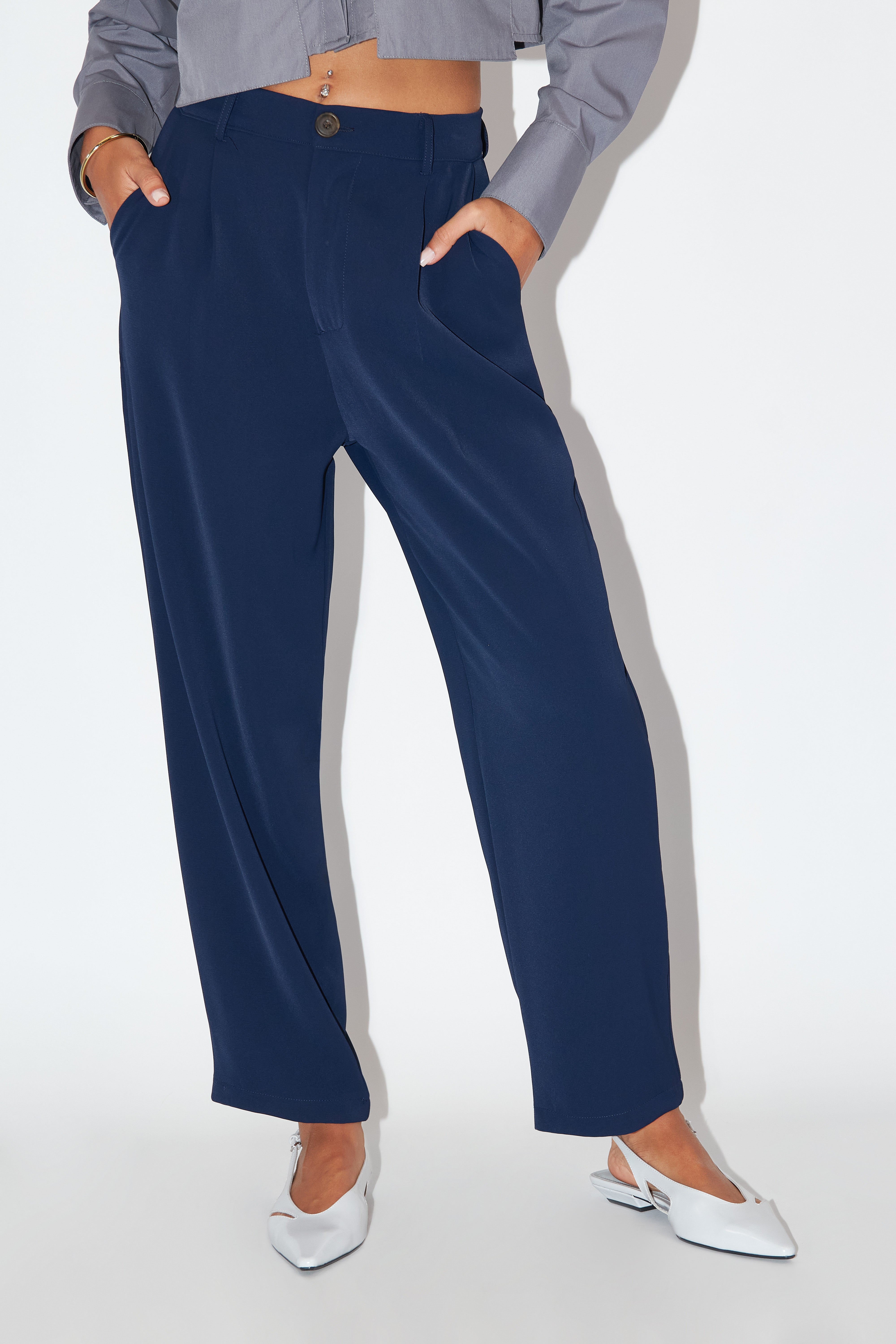 Pantalón Balloon Pinzas - Navy
