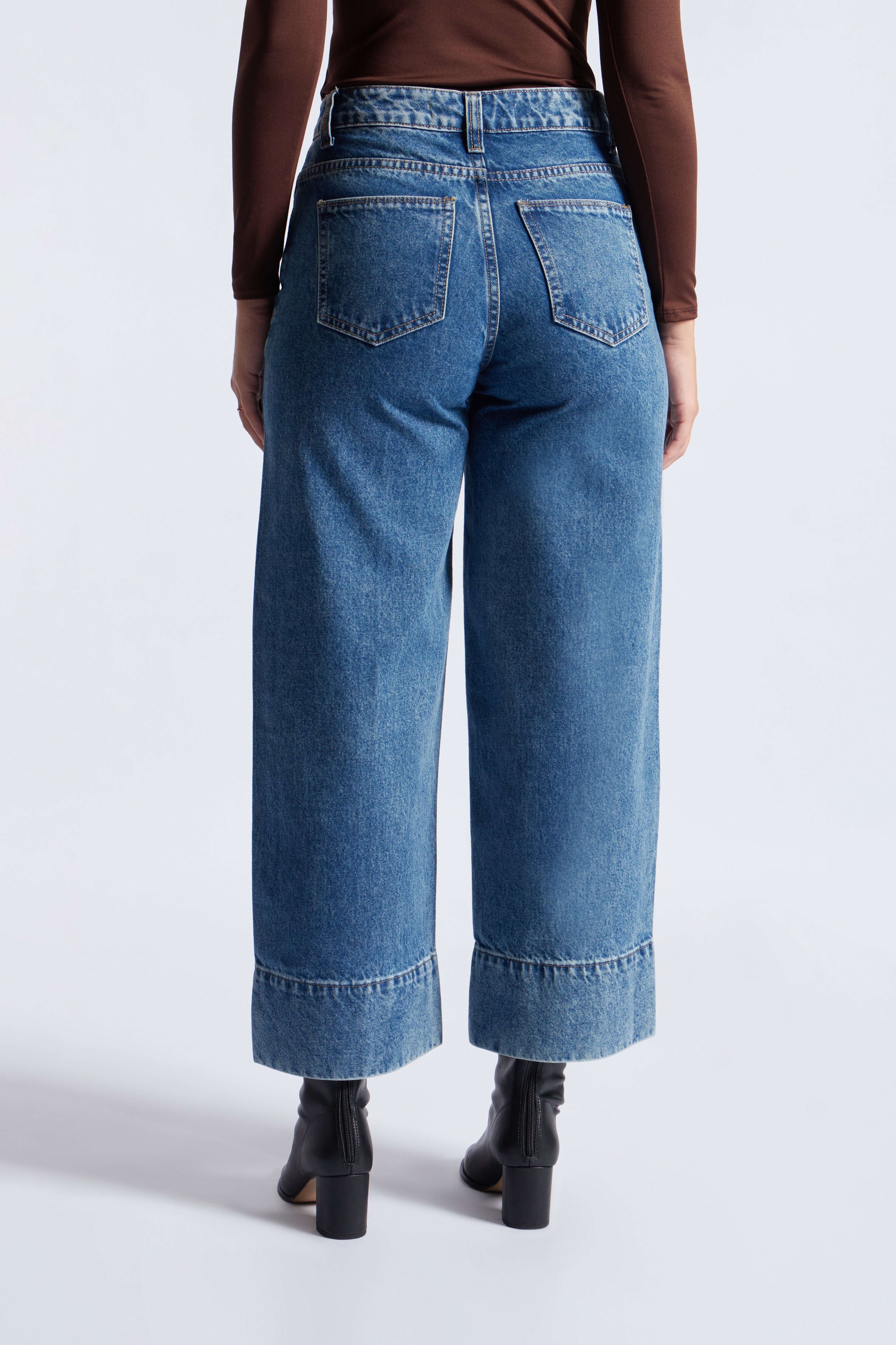 Pantalón Denim Wide Leg - Celeste