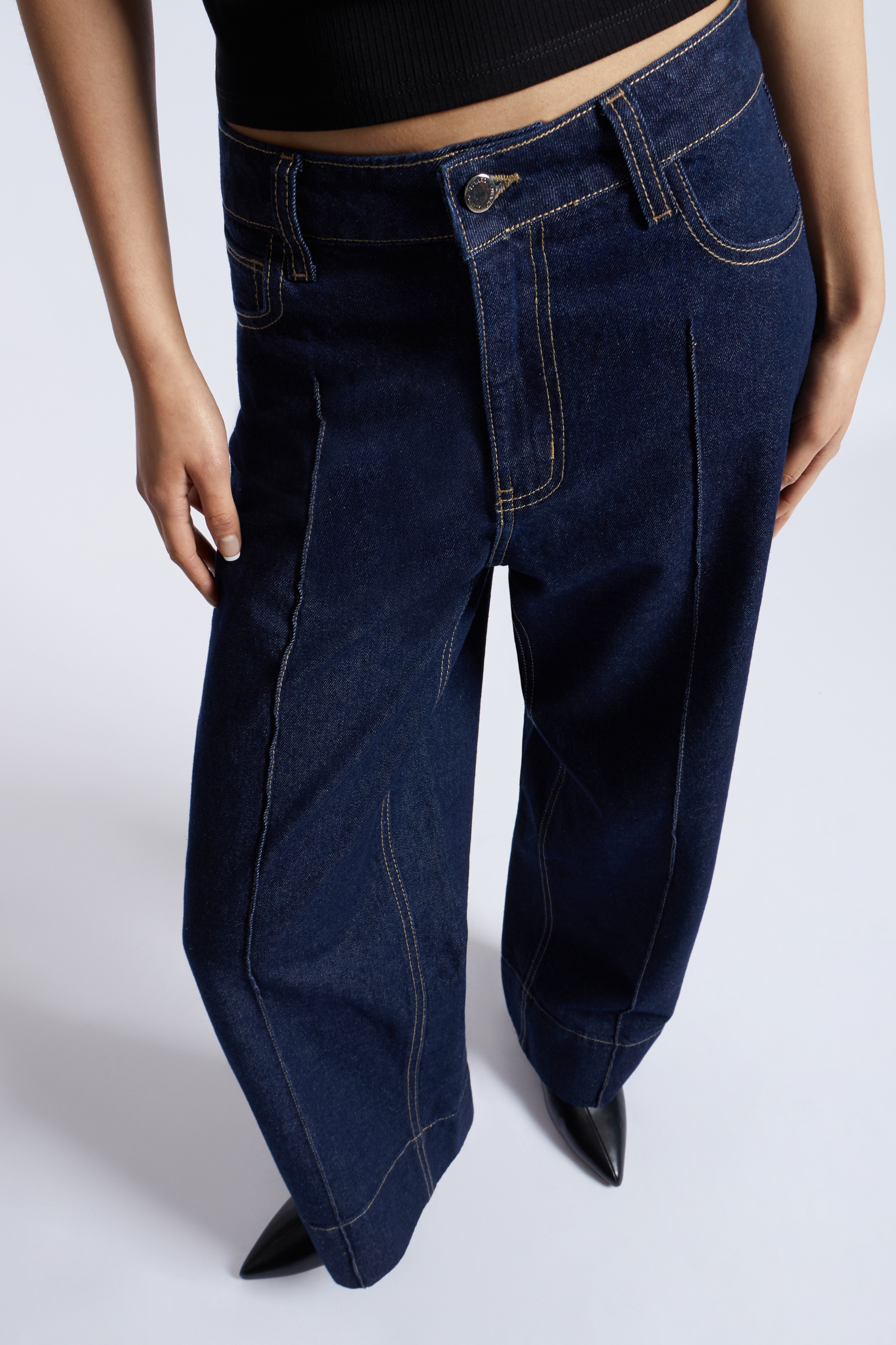 Pantalón Denim Wide Leg - Azul Índigo