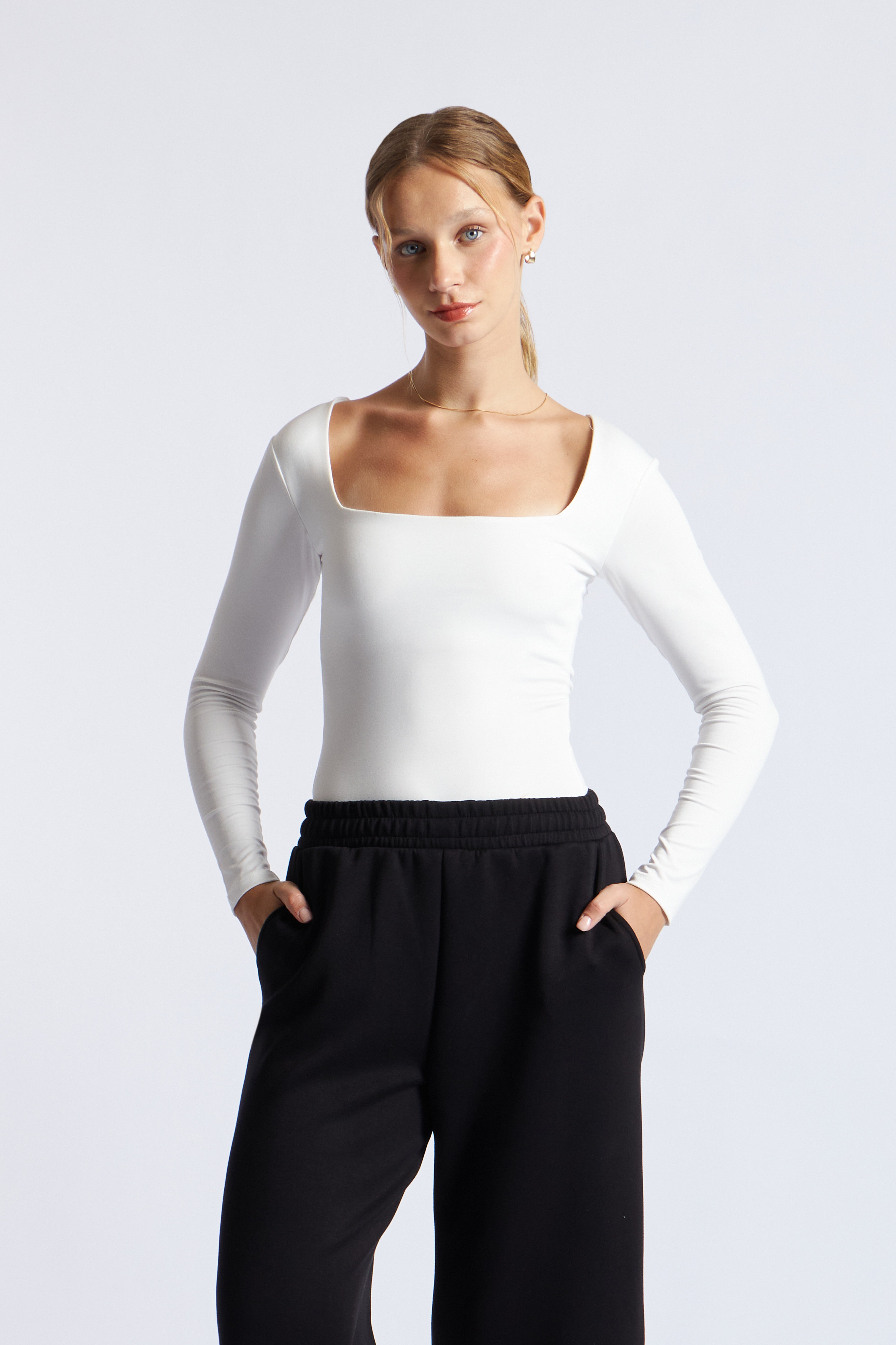 Top Escote Cuadrado - Perla