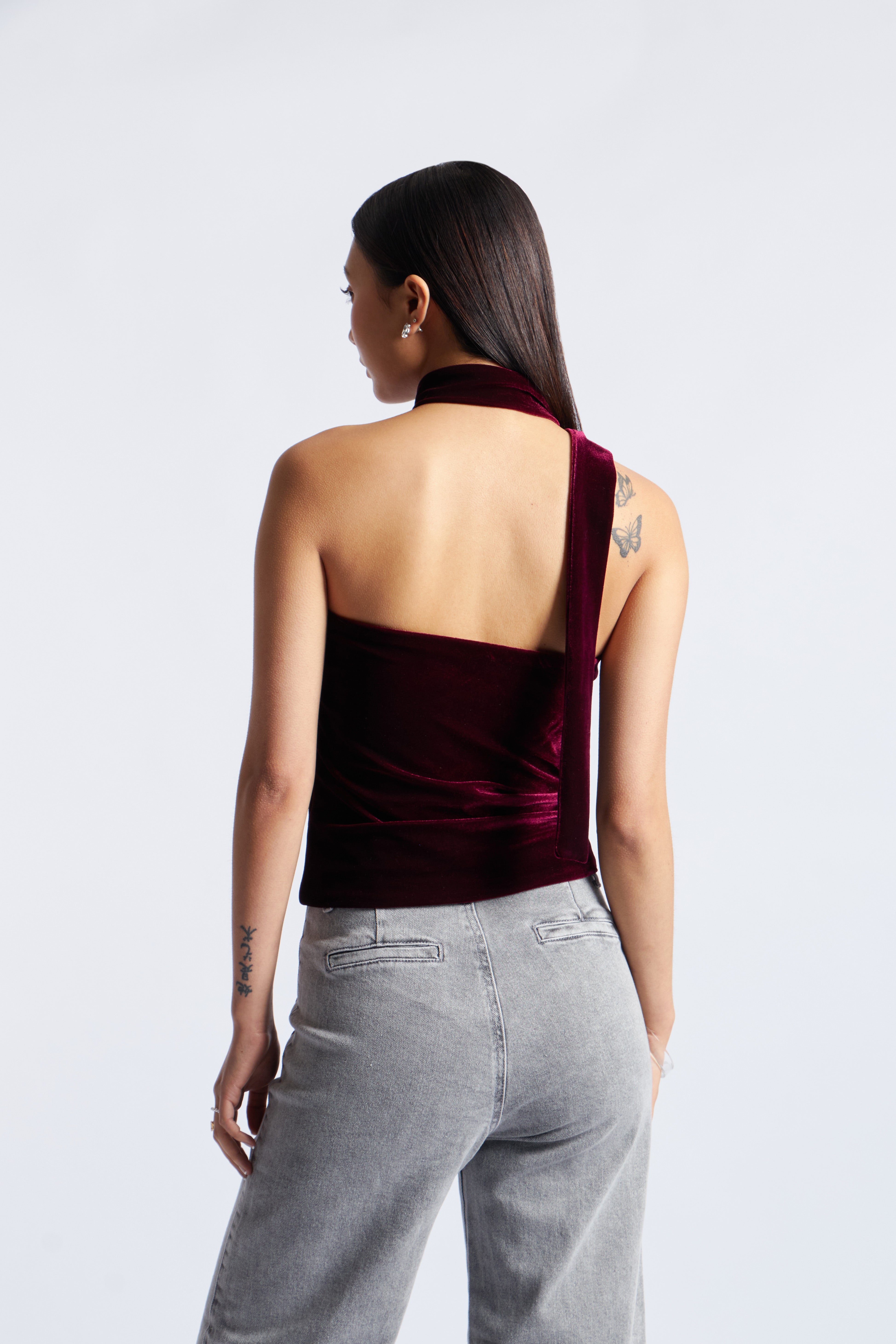 Top Velvet Fular - Vino