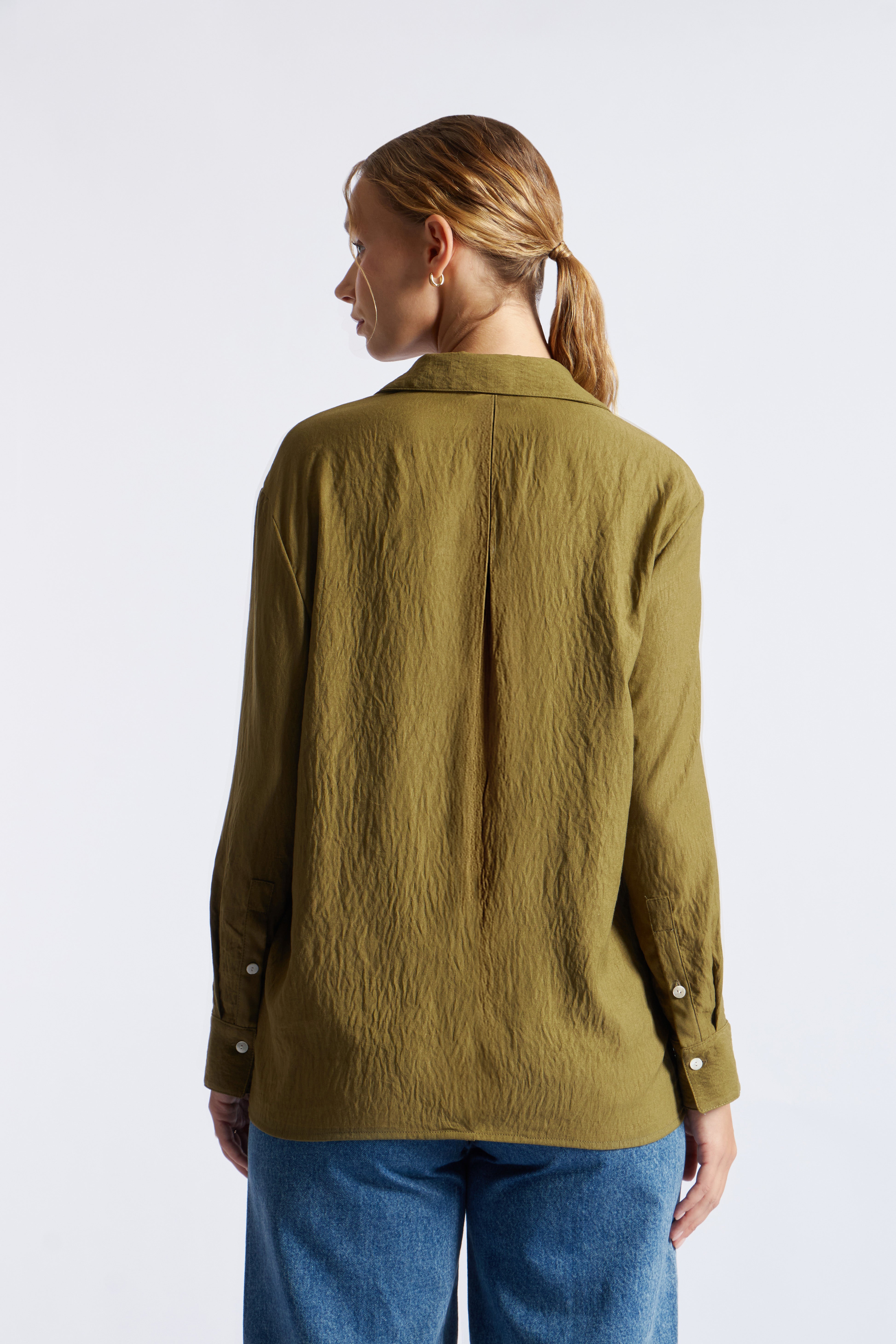 Camisa Fluida Básica - Verde