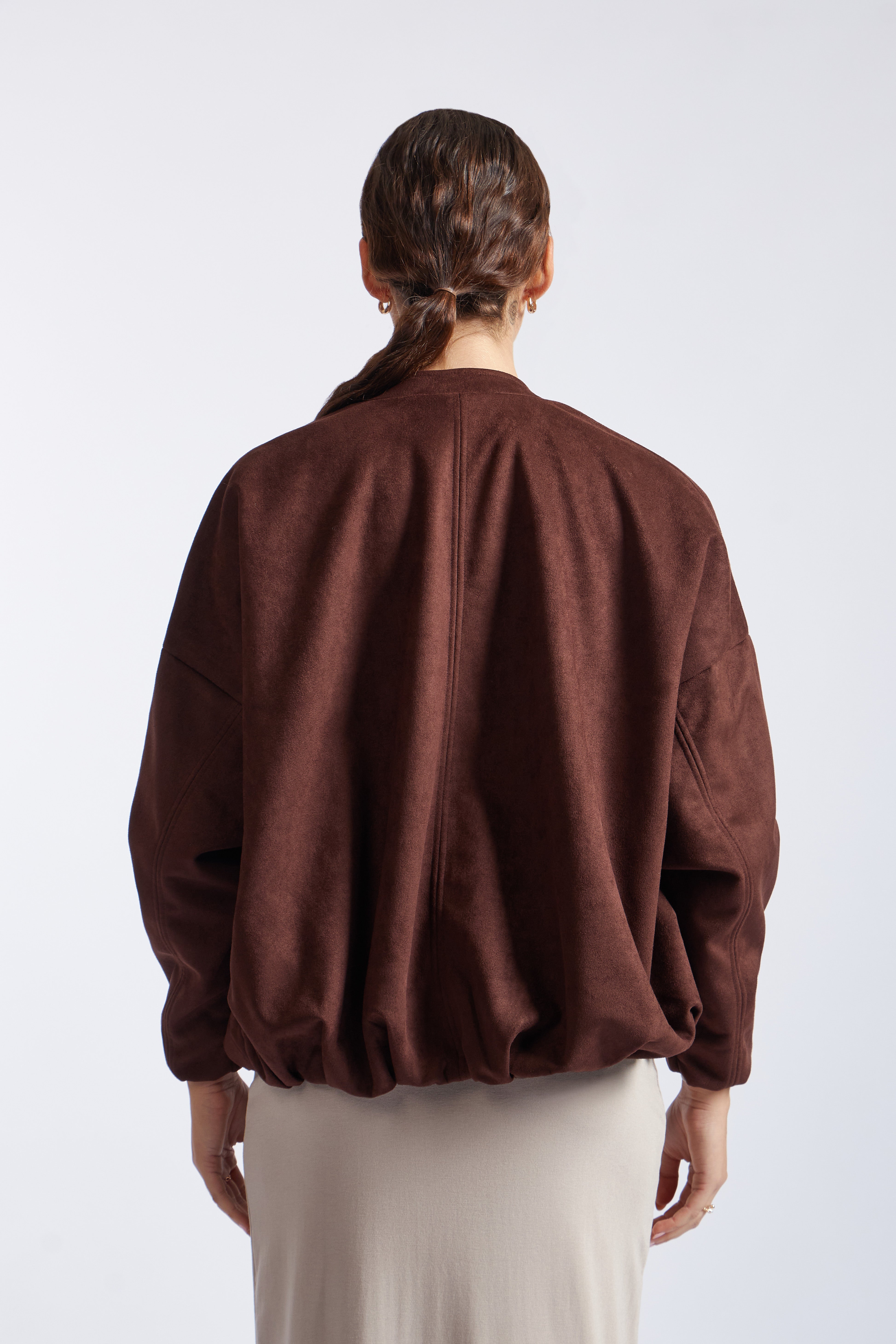 Casaca Bomber Suede - Marrón