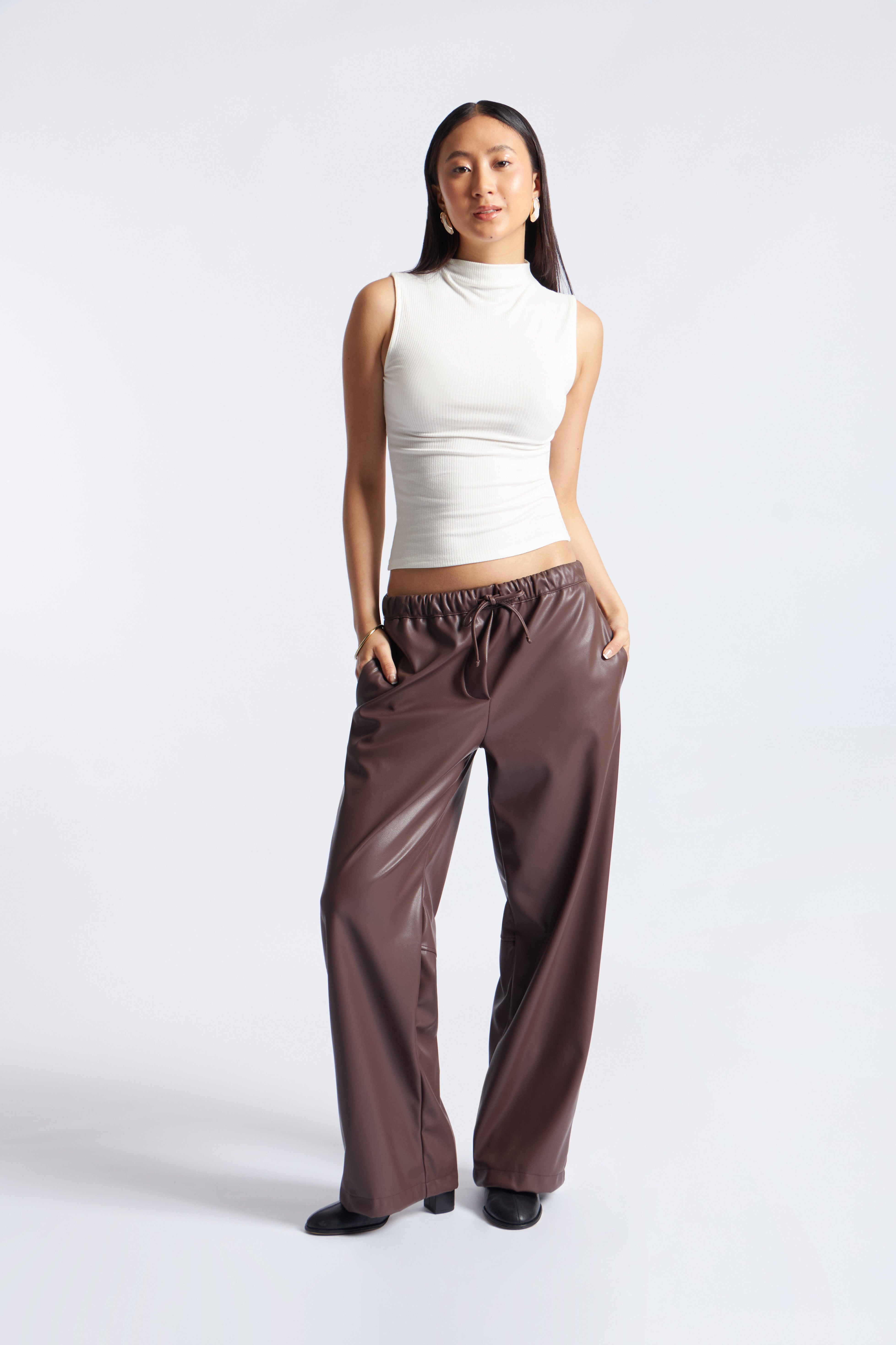 Pantalón Leather - Marrón