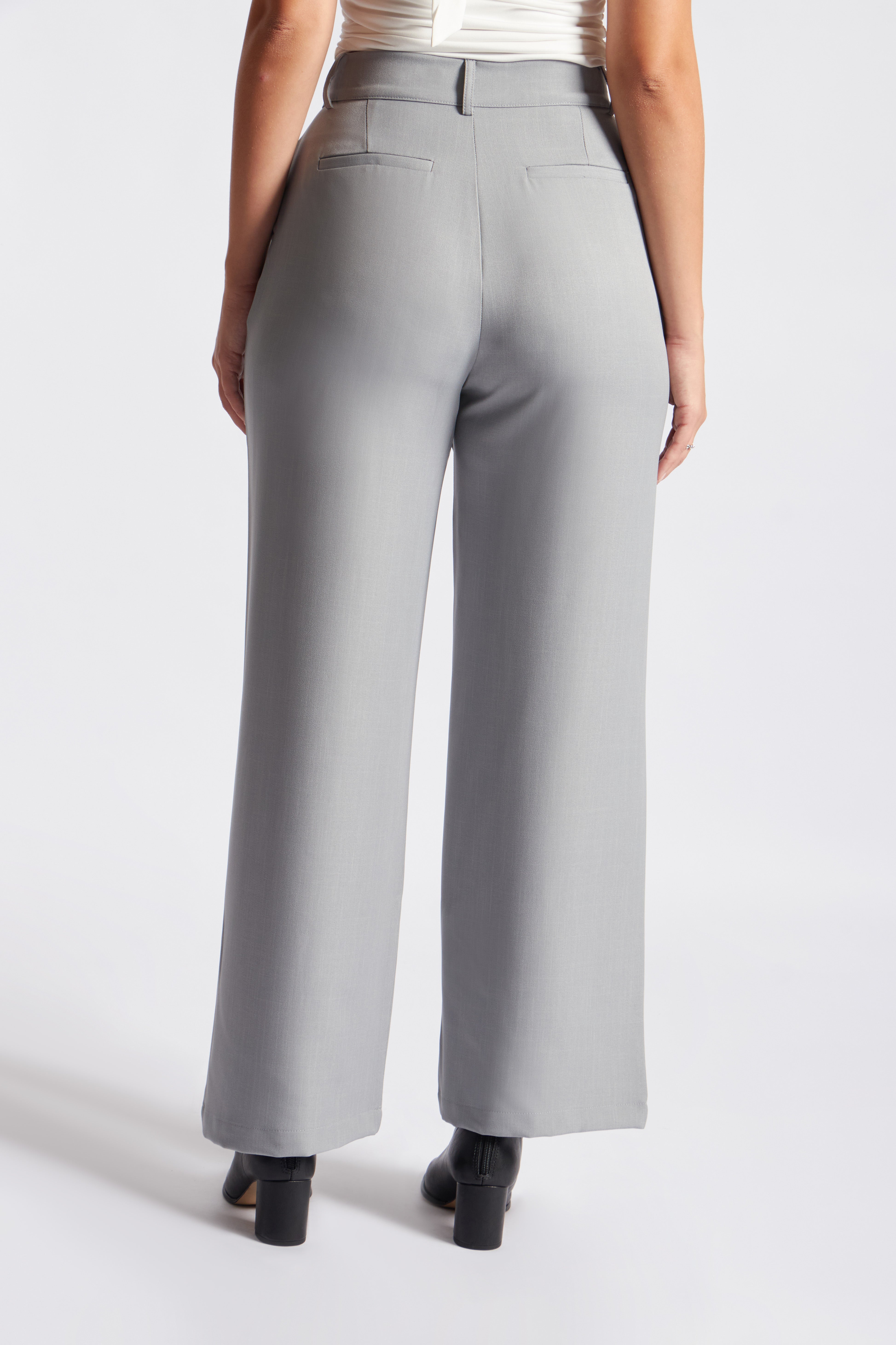 Pantalón Lino Pliegues - Gris