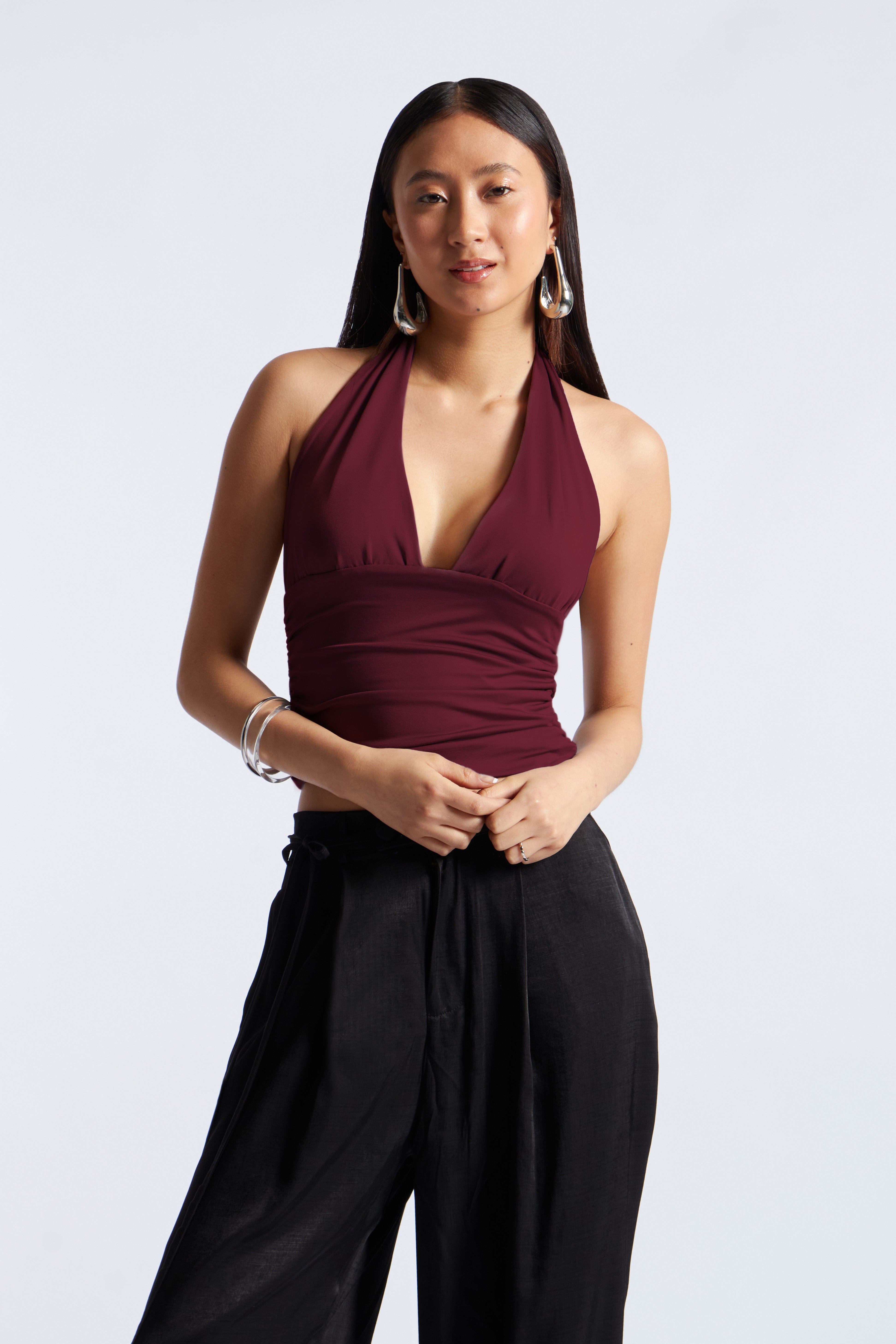 Top Tirantes Halter - Vino