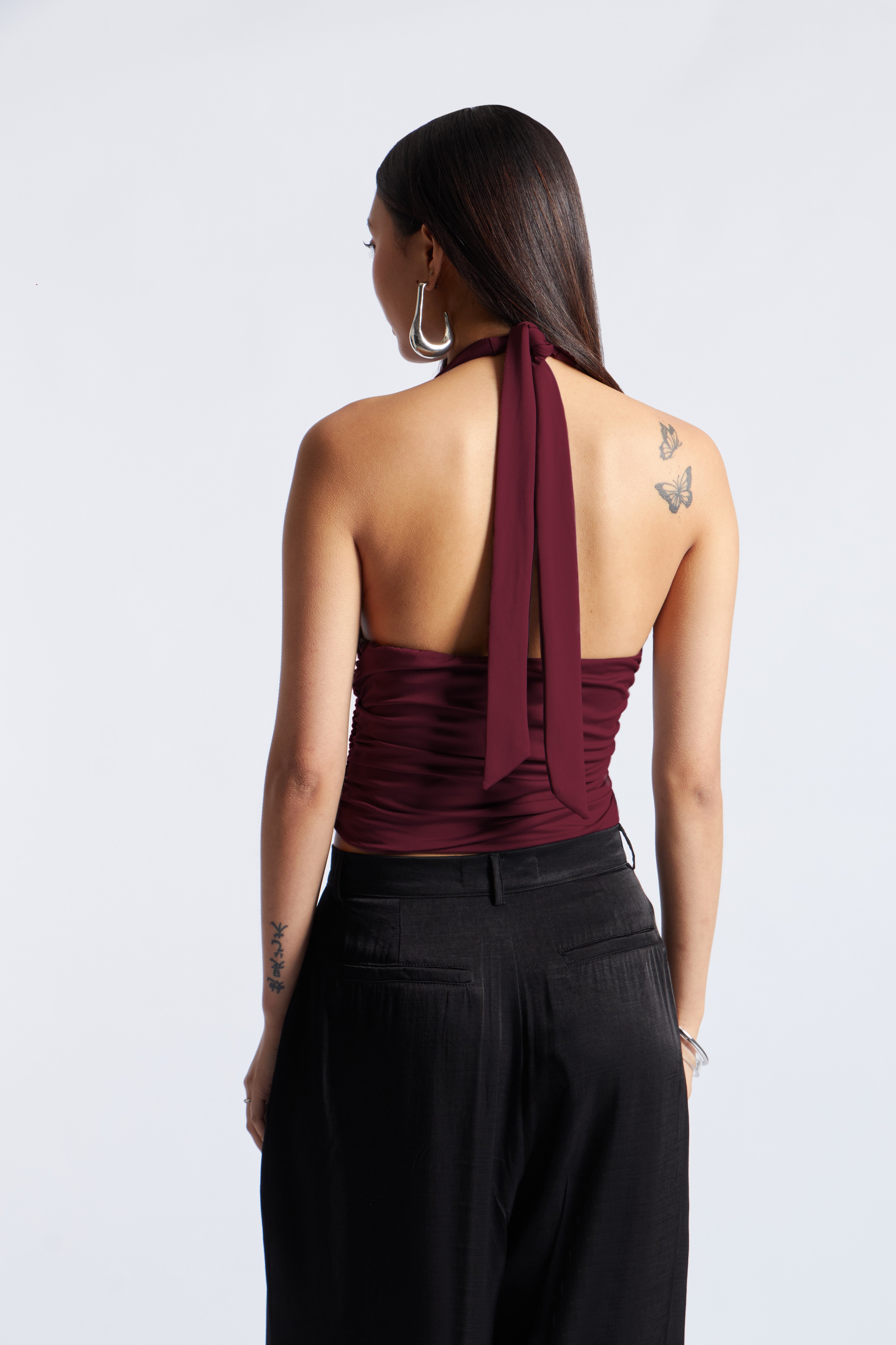 Top Tirantes Halter - Vino