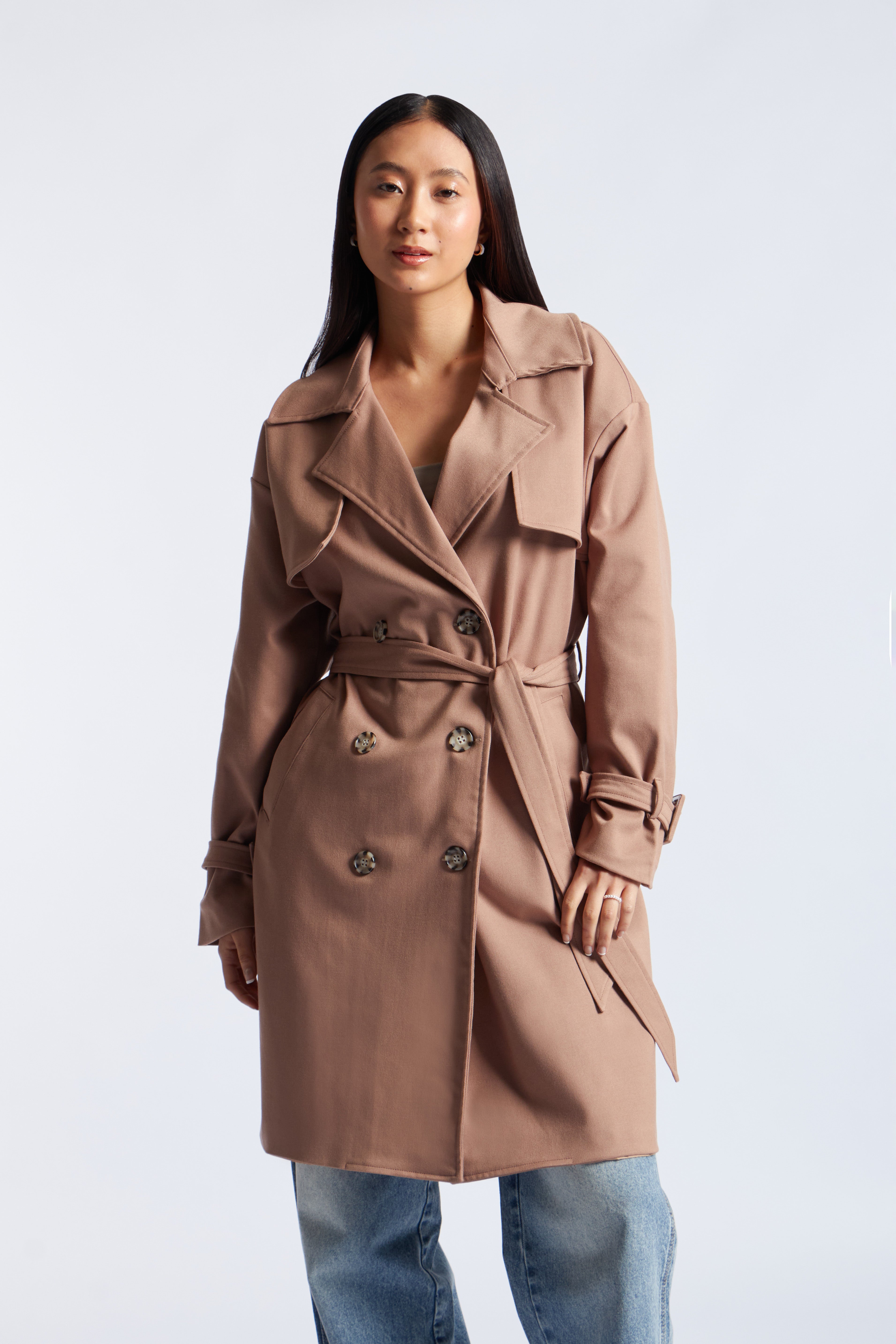 Trench Coat Midi - Café