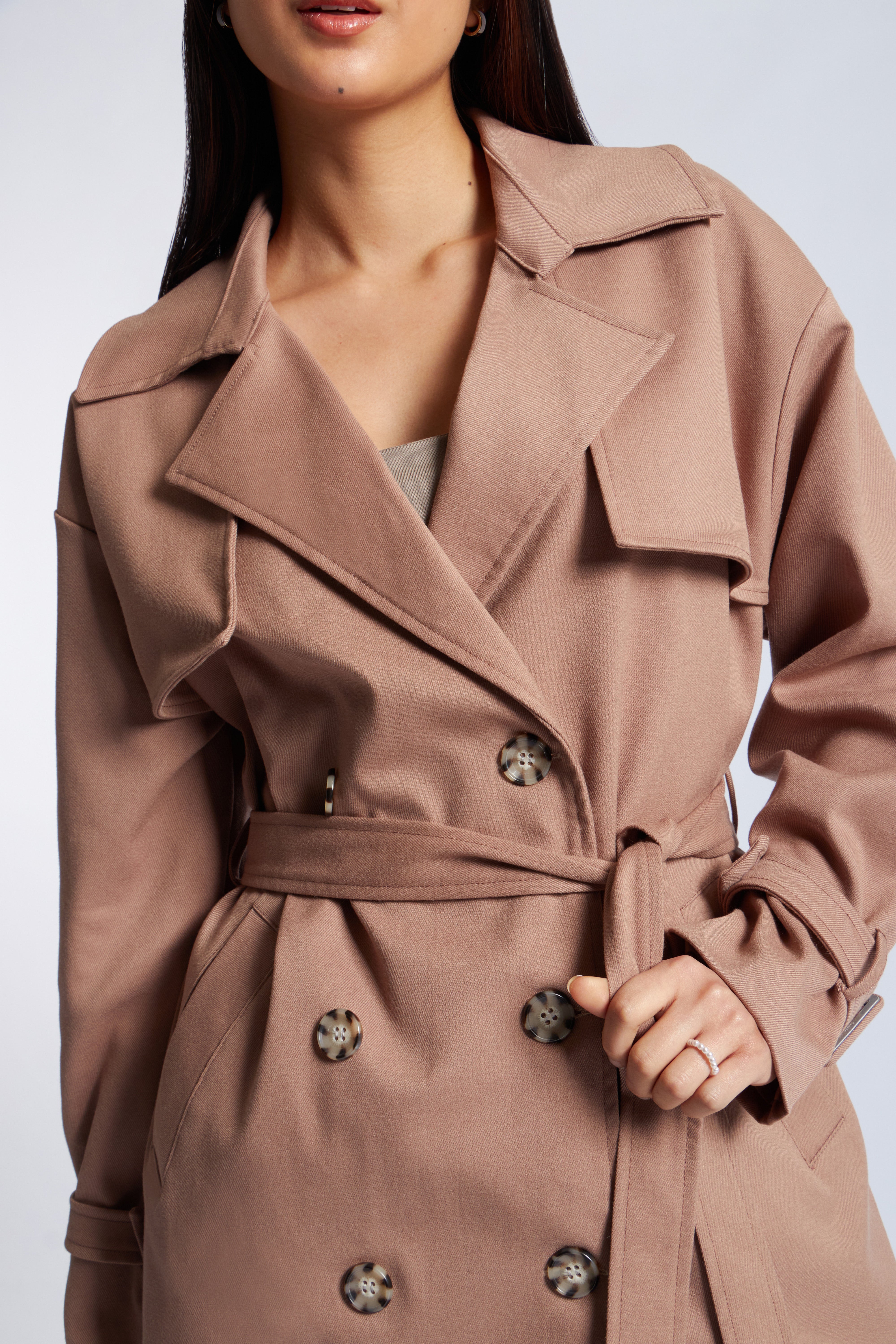 Trench Coat Midi - Café