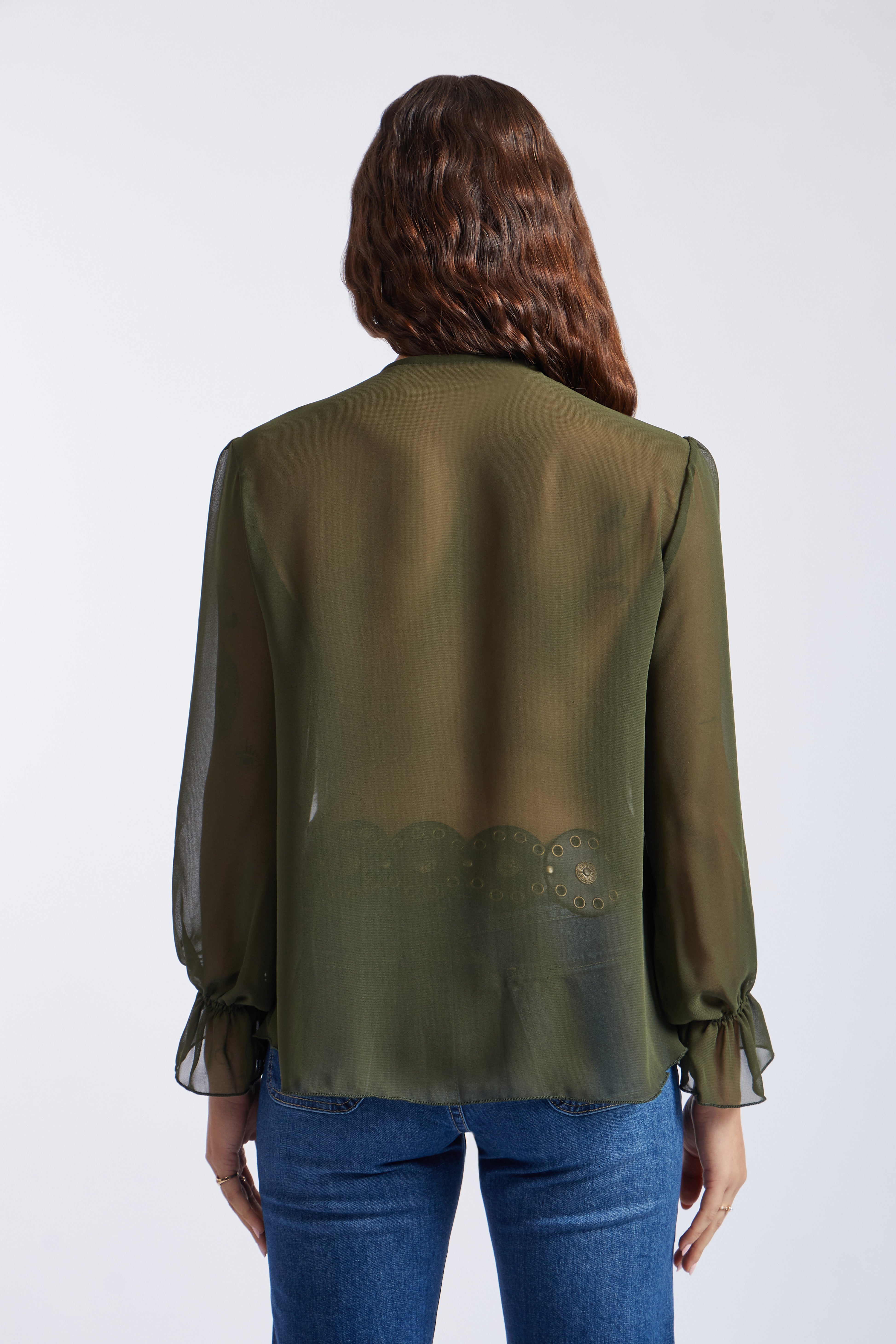Blusa Volantes Boho - Verde