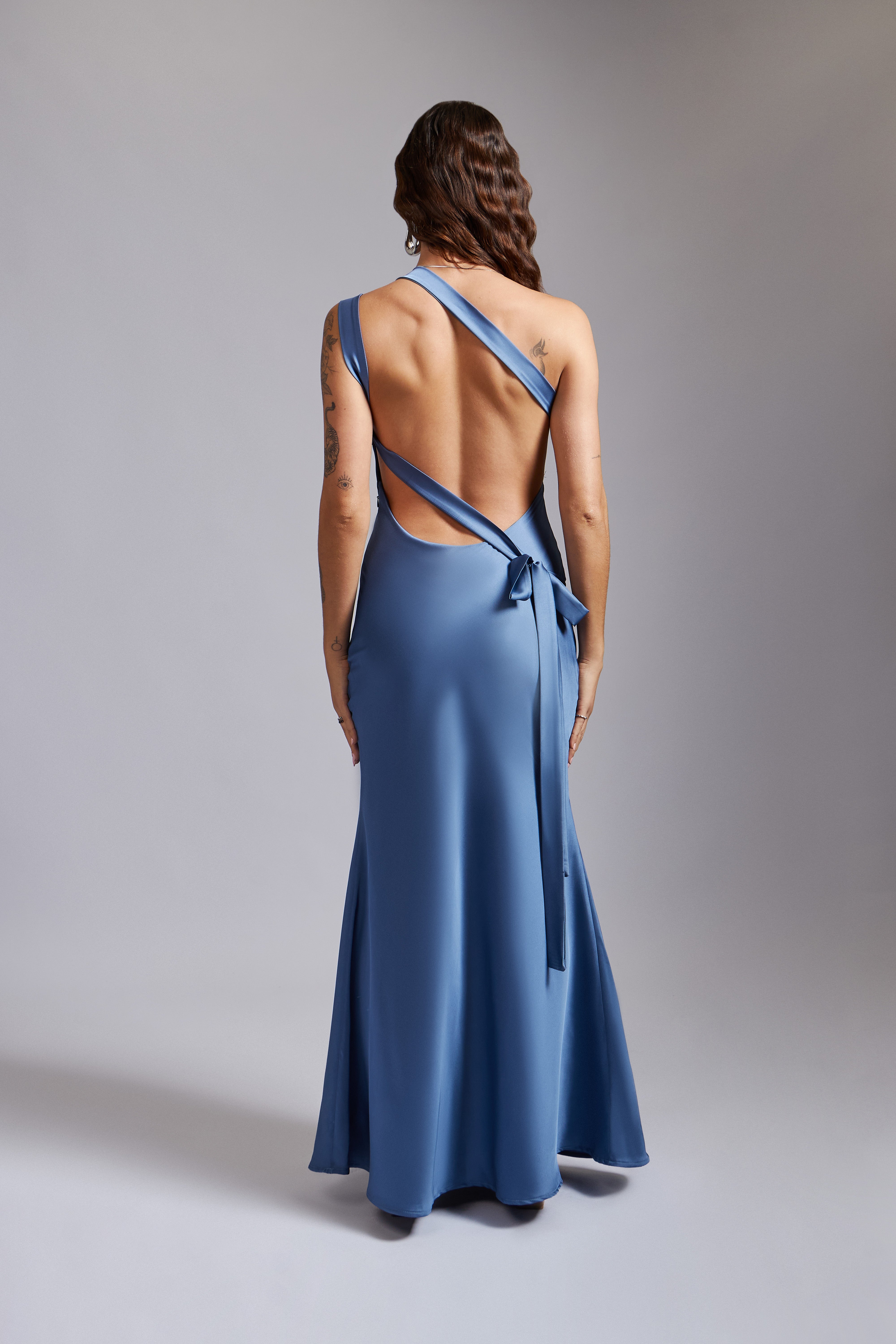 Vestido Tira Cruzada - Acero
