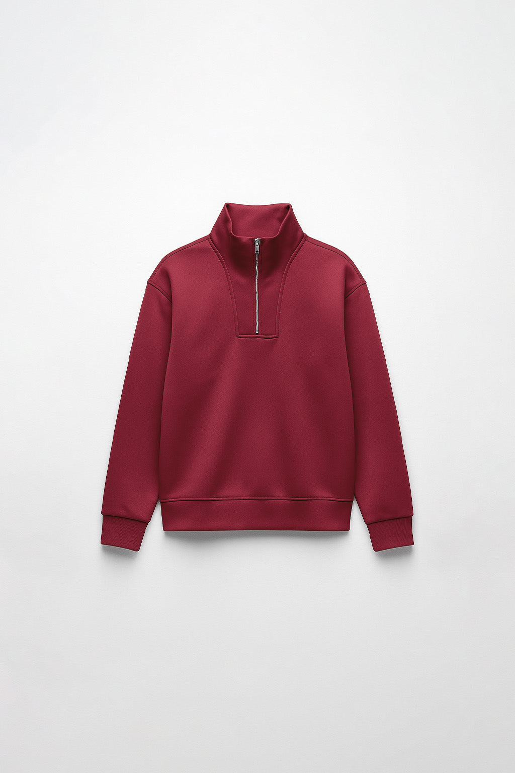 Cremallera Sweatshirt - Guinda