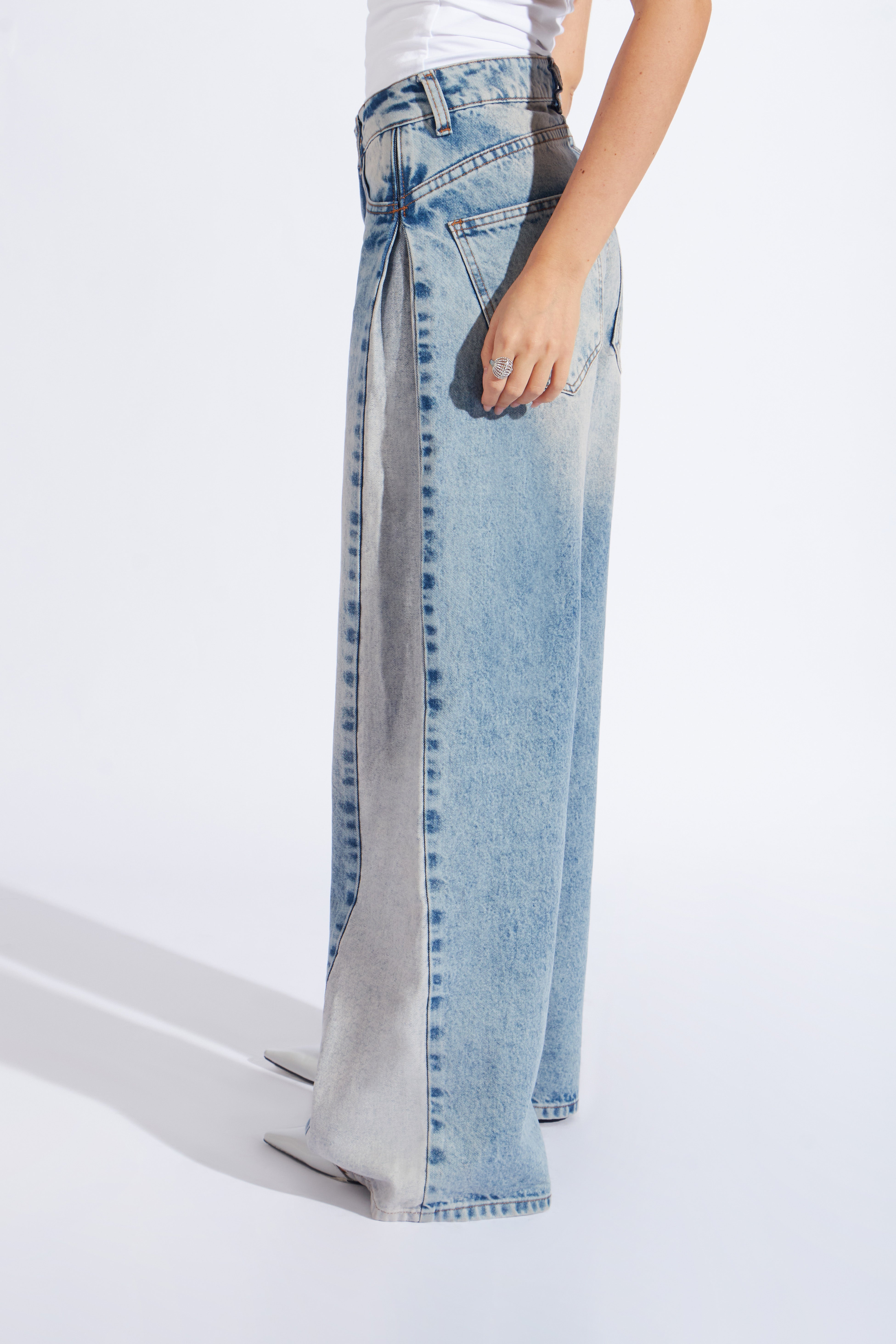 Pantalón Denim Godet - Bleach