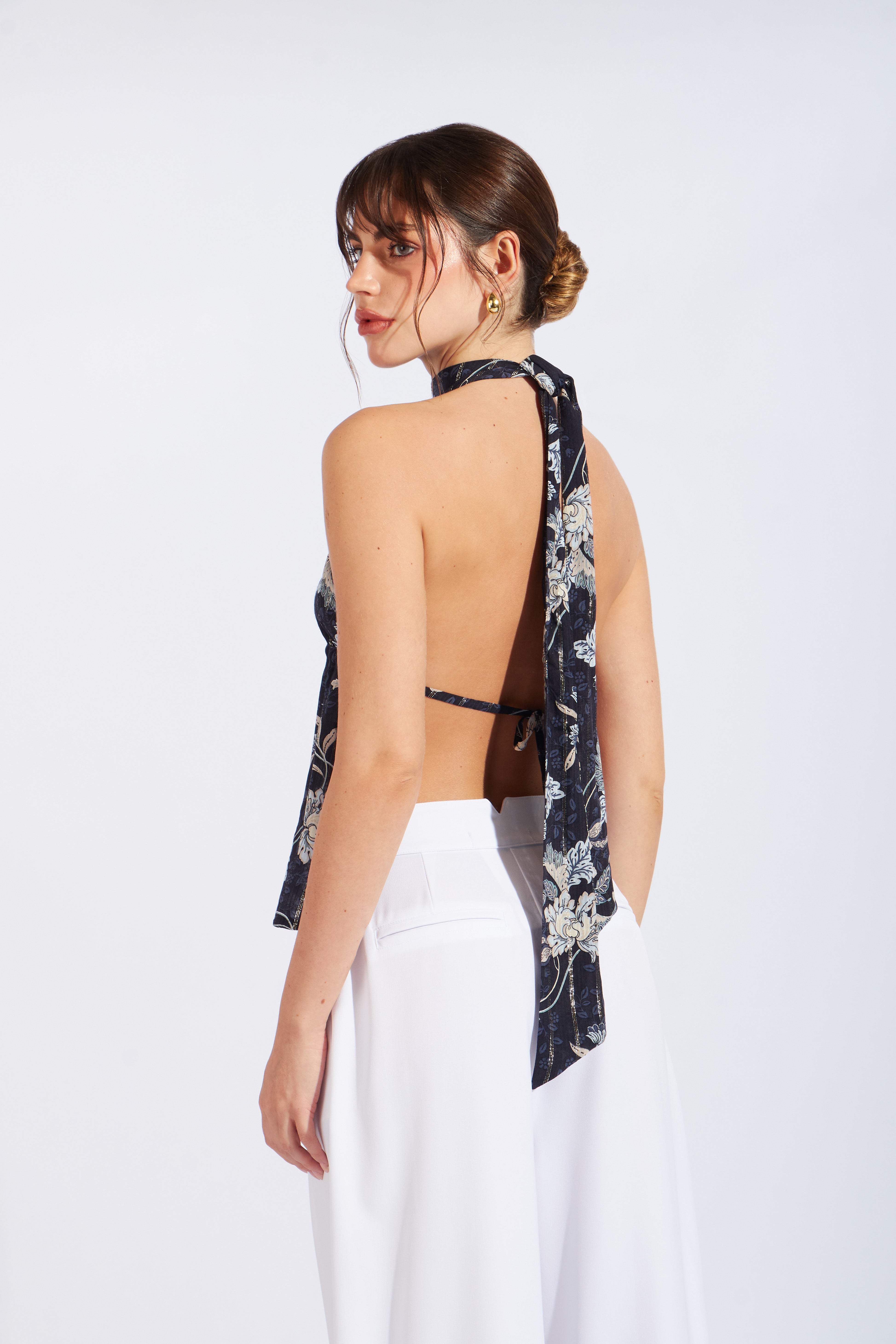 Top Slip Gasa - Azul