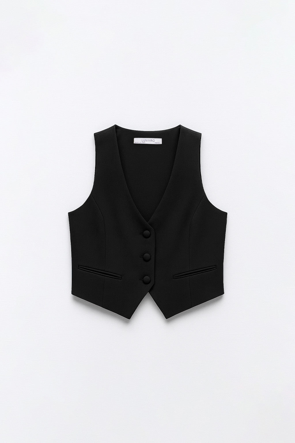 Chaleco Estructura Cropped - Negro