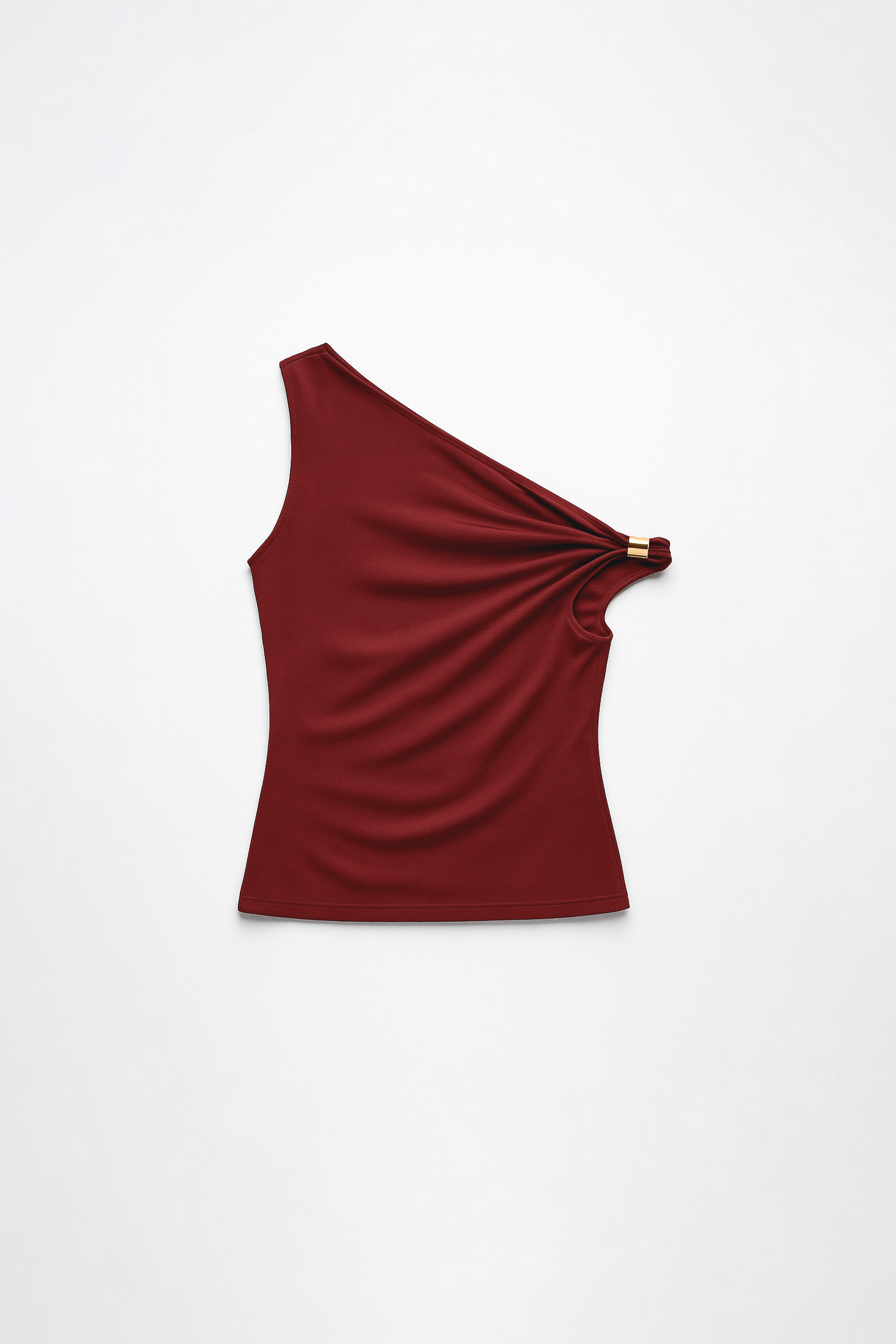 Top Asimétrico con Adorno - Vino