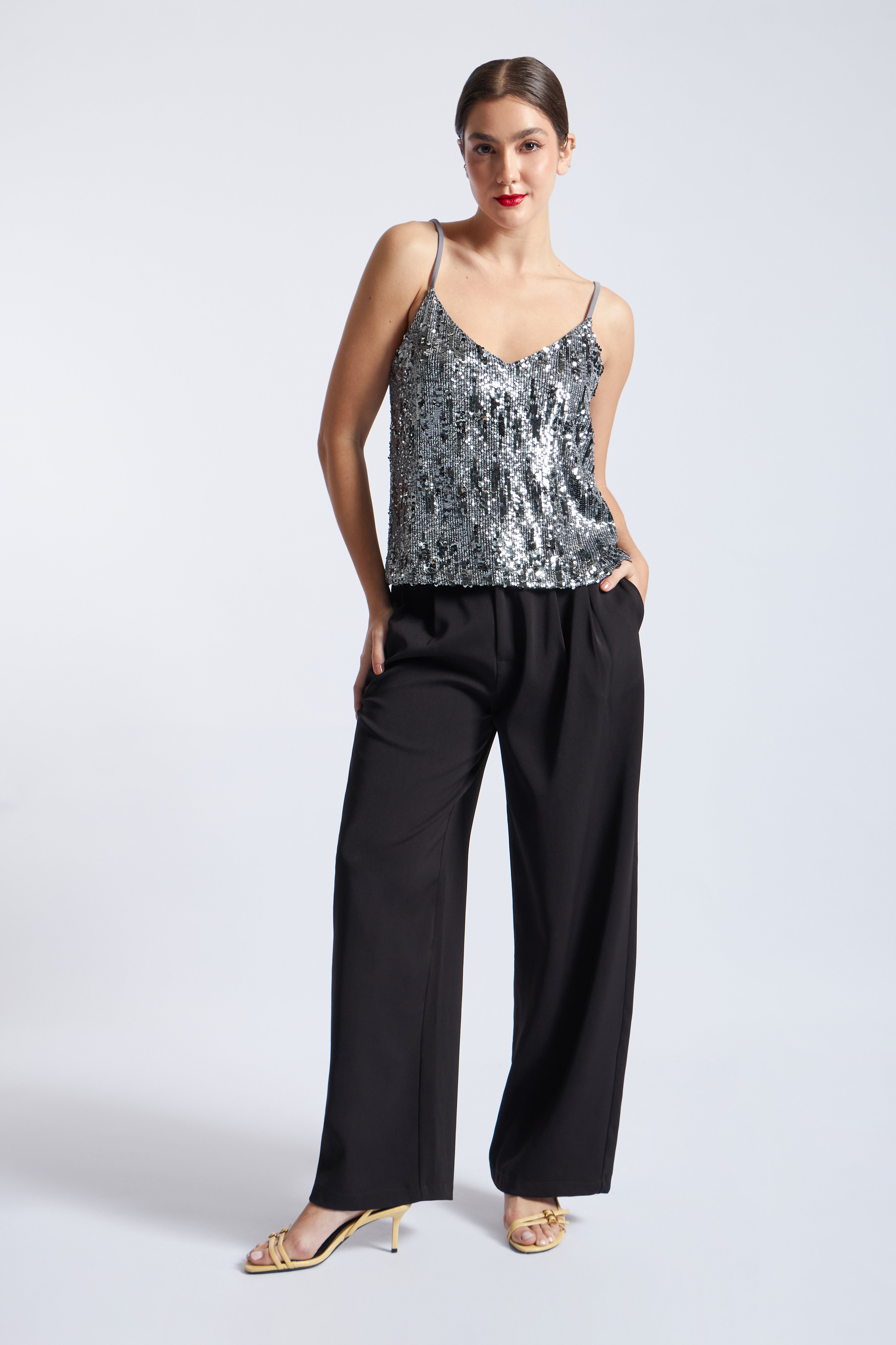 Top Lencero Brillos - Gris