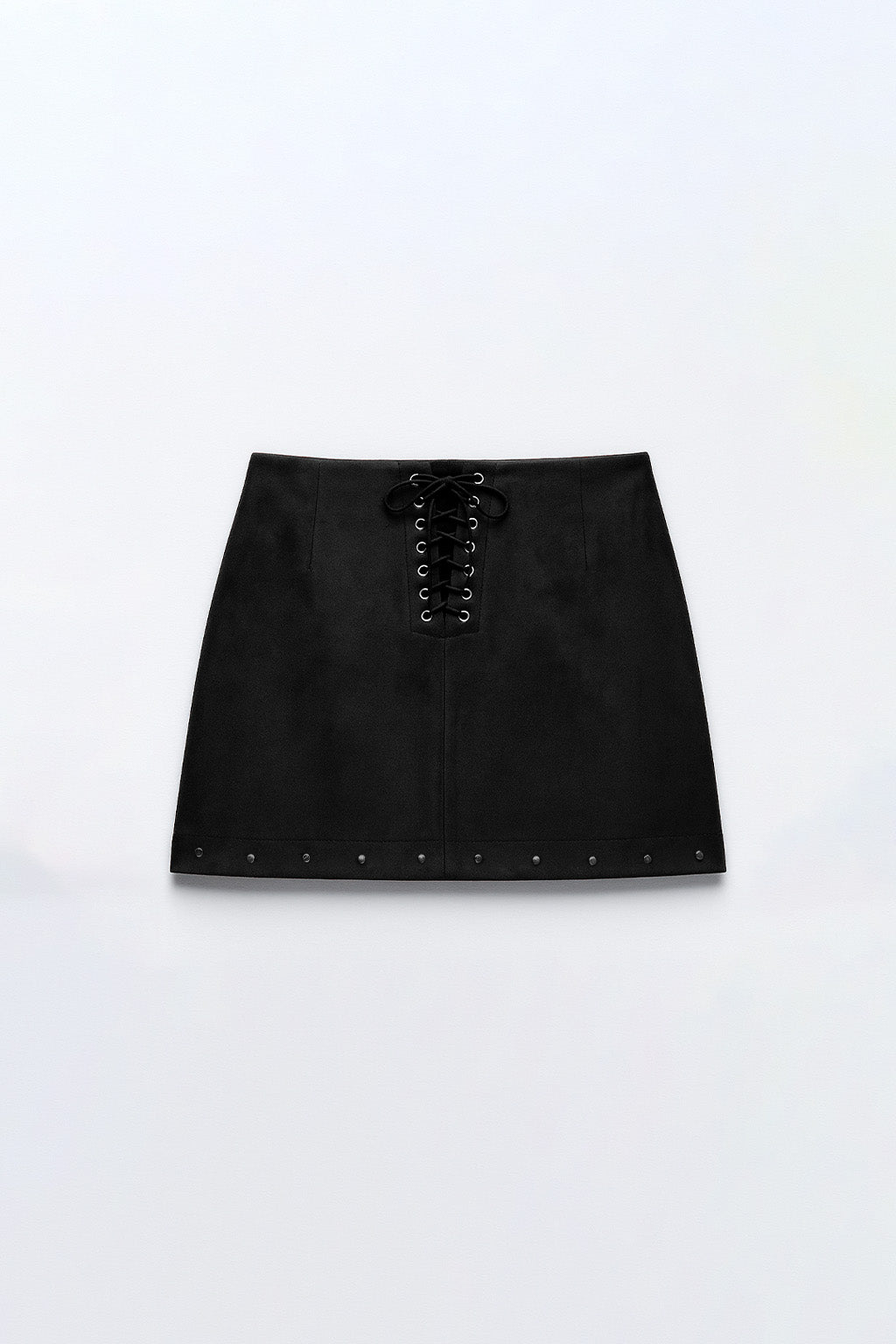 Falda Cordones con Apliques - Negro