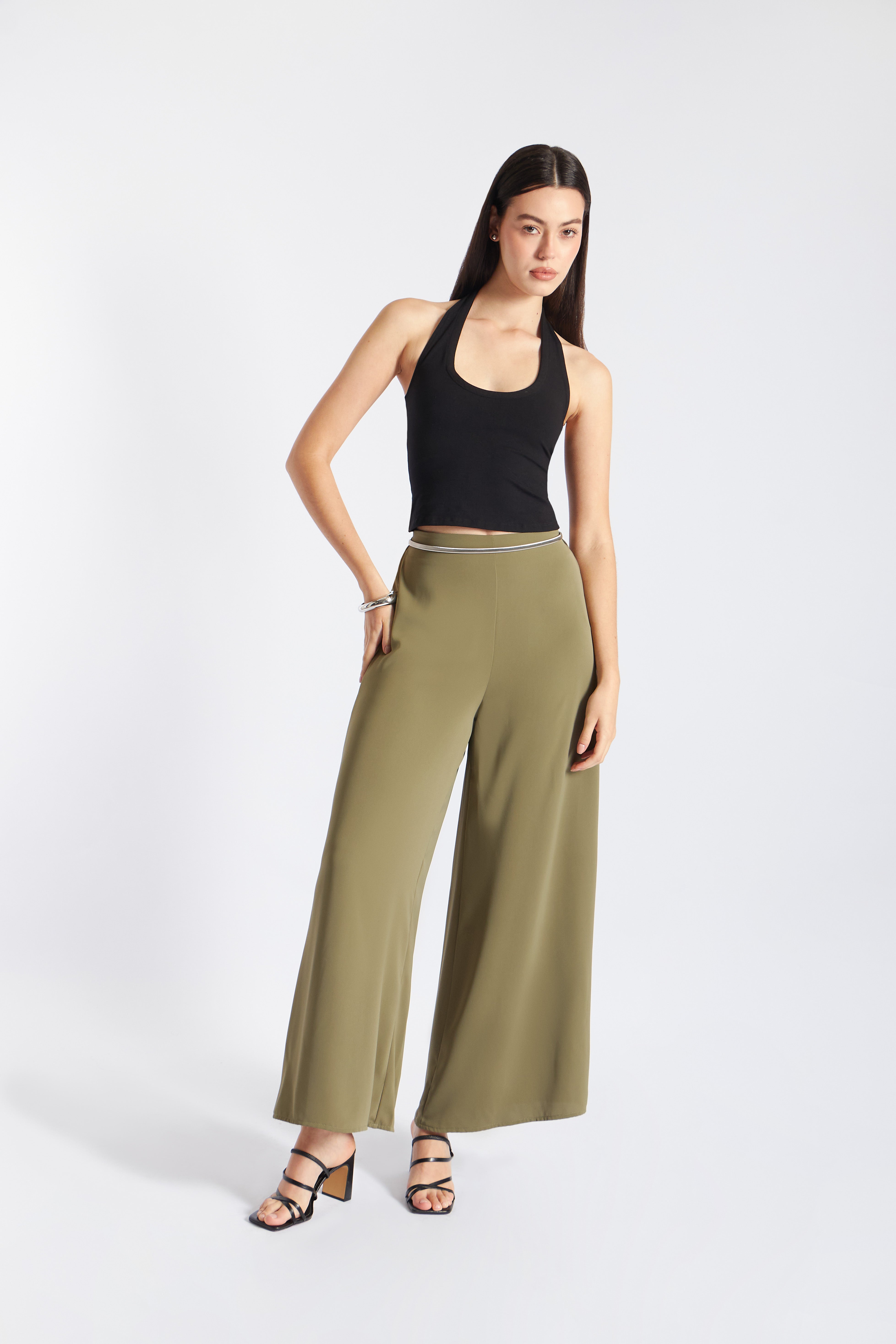 Top Punto Halter Básico - Negro