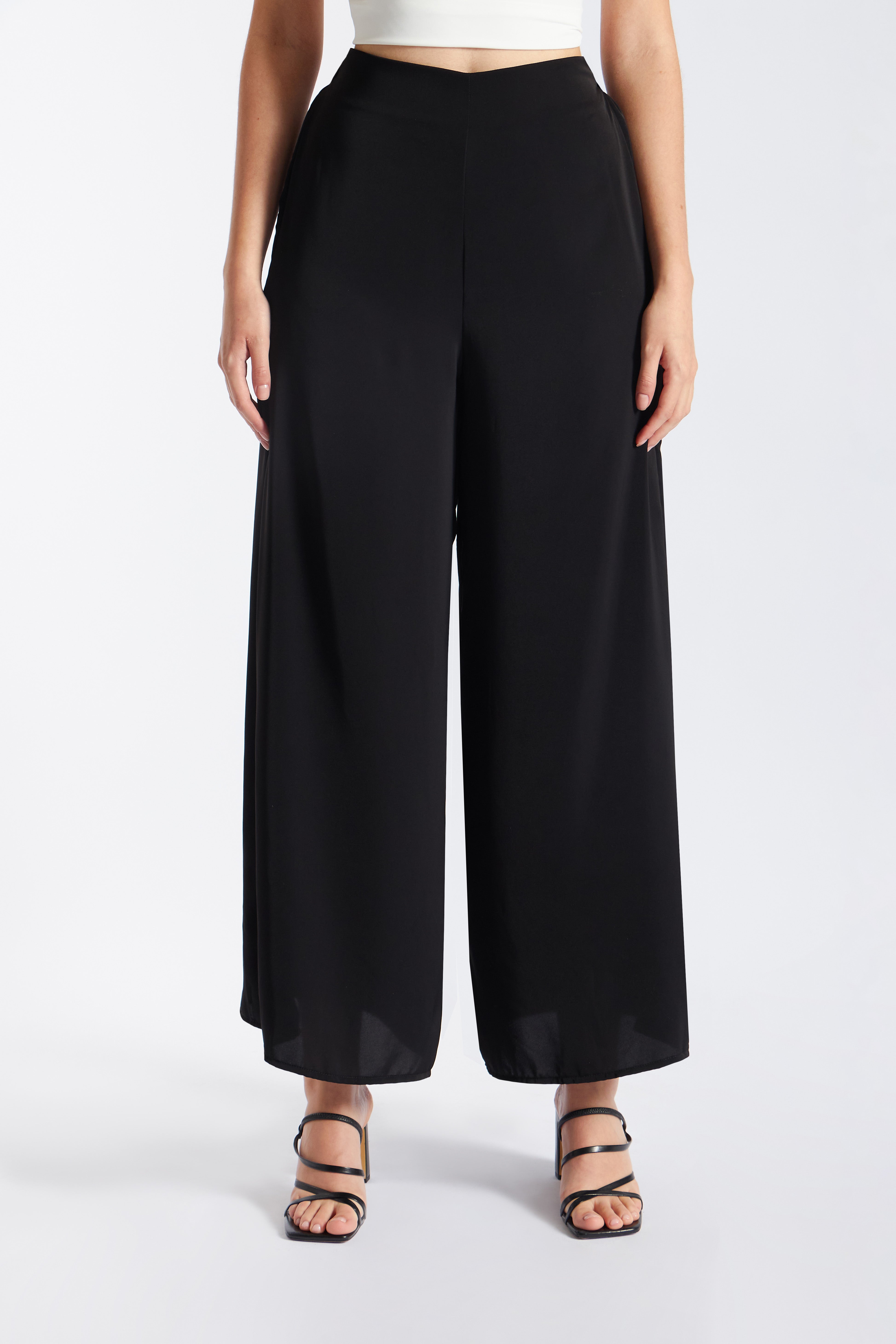 Pantalón Palazzo Fluido - Negro
