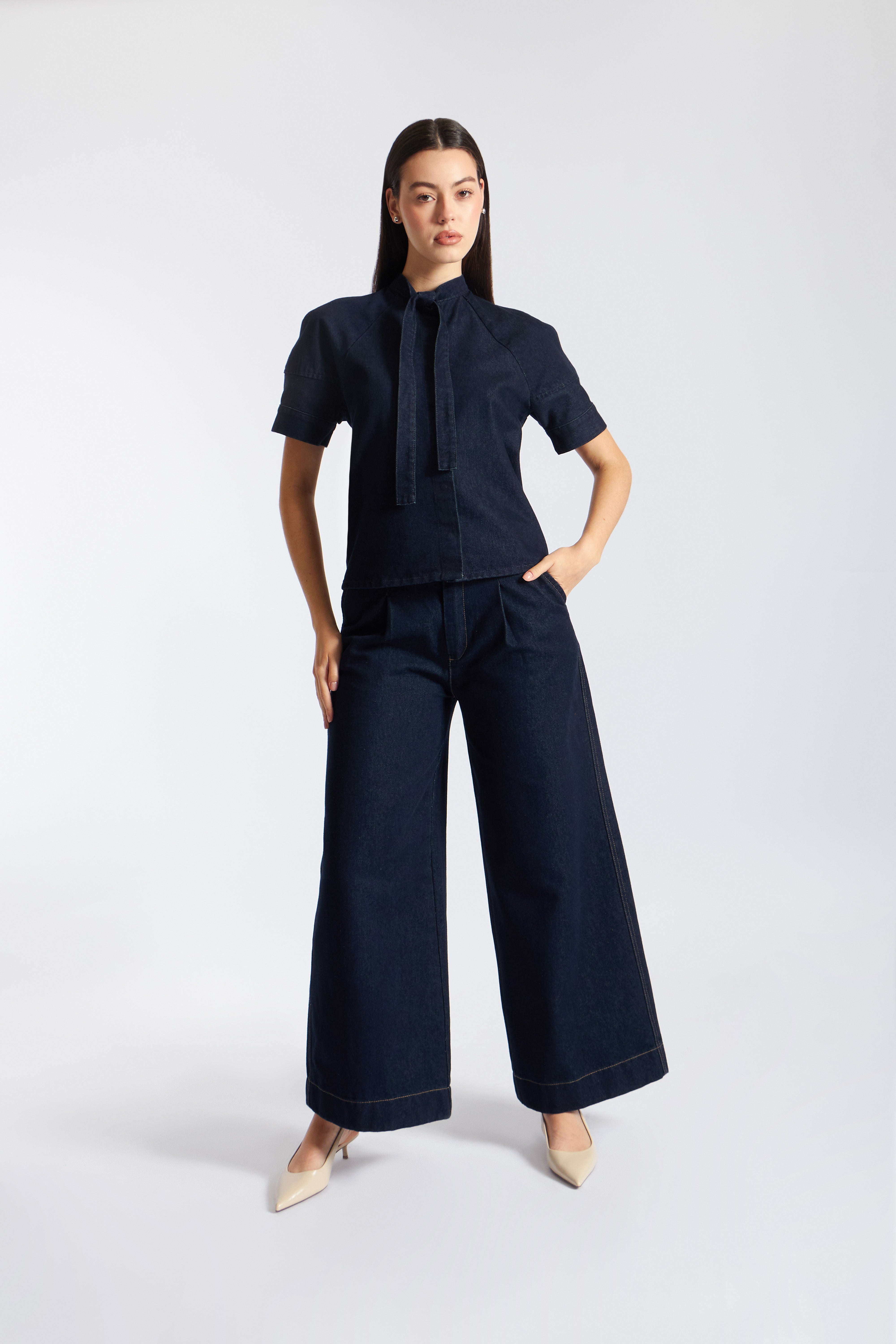 Blusa Denim Lazo - Natural