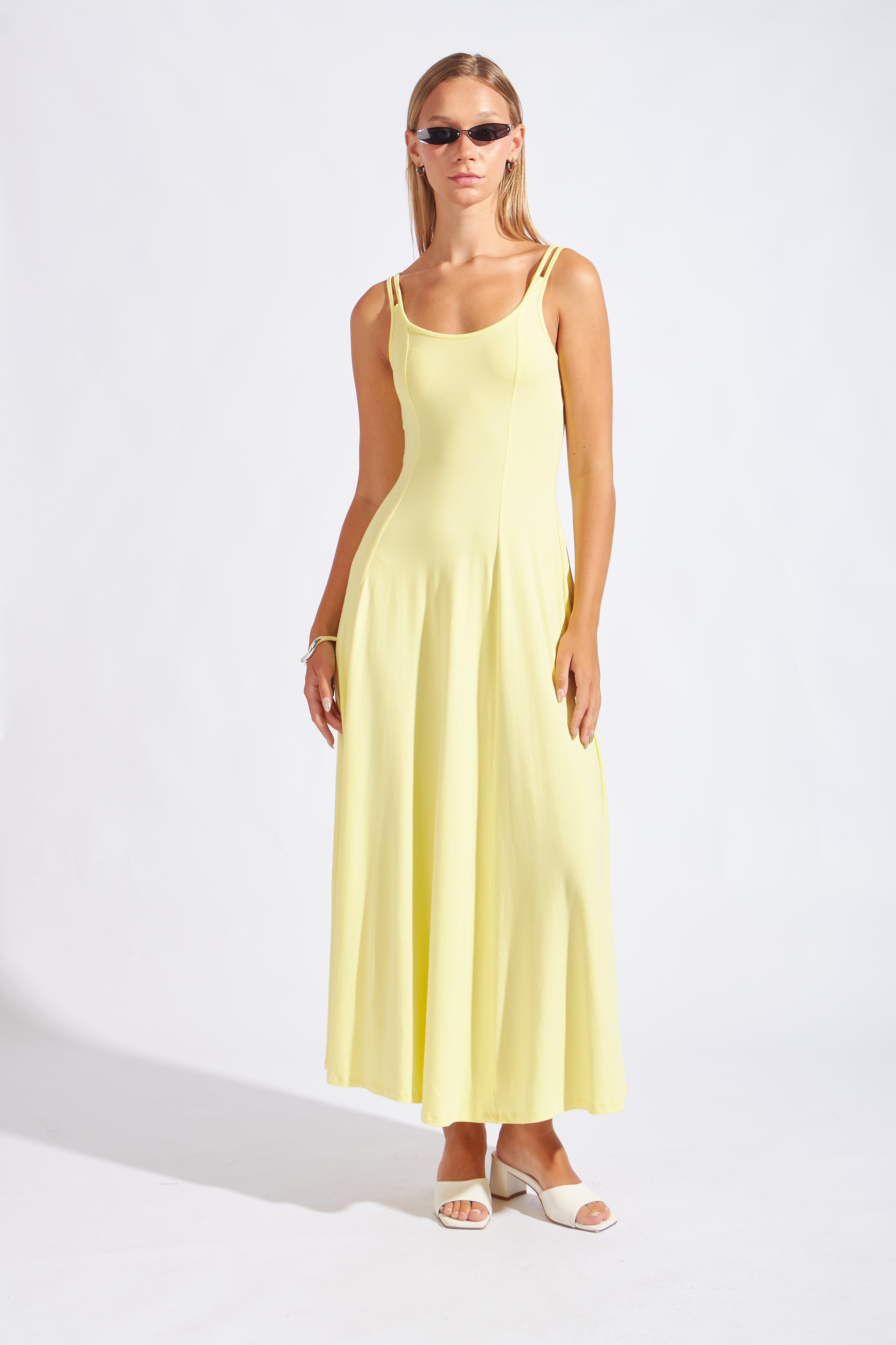 Vestido Tirantes Silueta - Amarillo