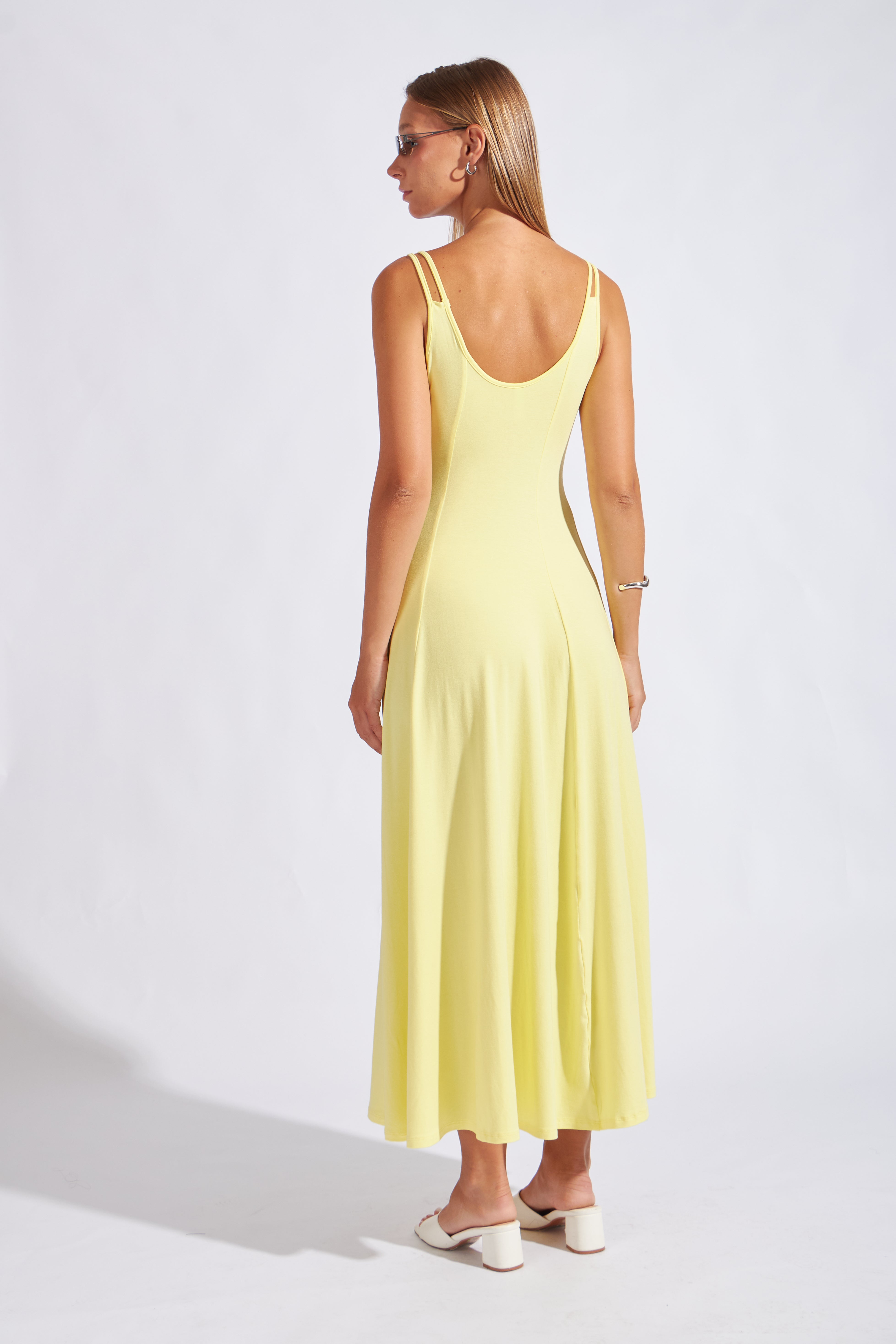 Vestido Tirantes Silueta - Amarillo