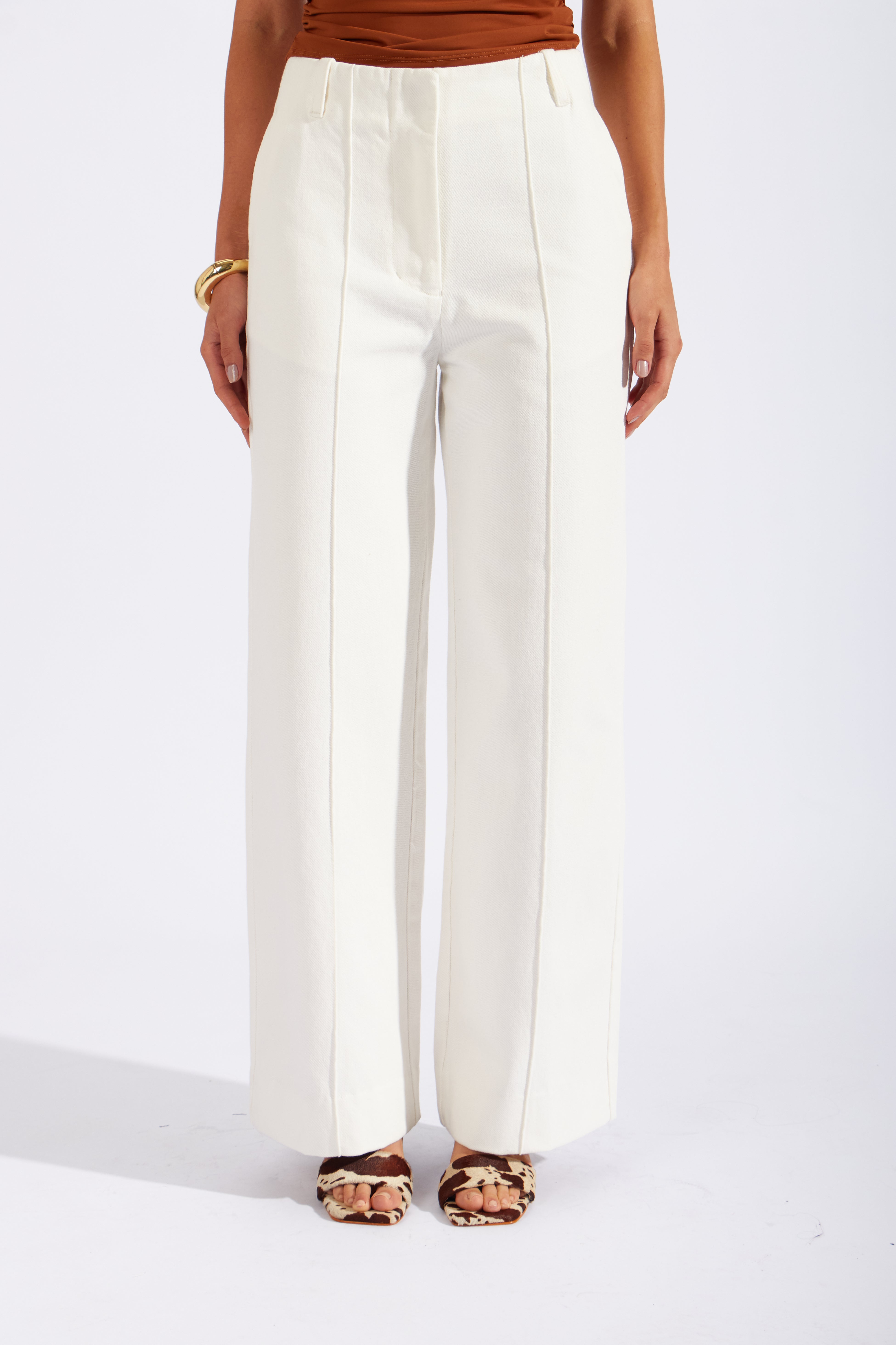 Pantalón Drill Essential - Perla