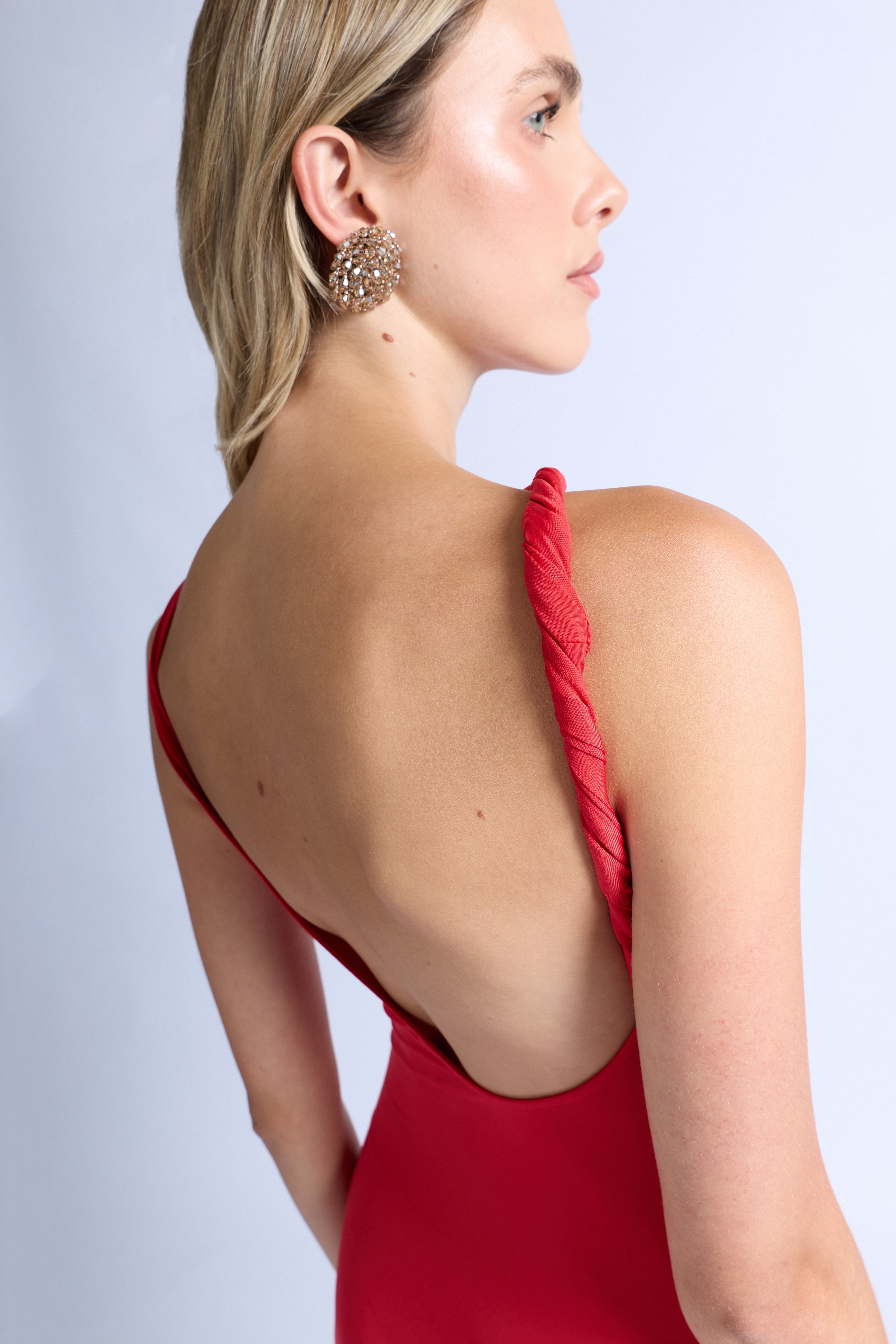 Vestido Asimétrico Twist - Rojo
