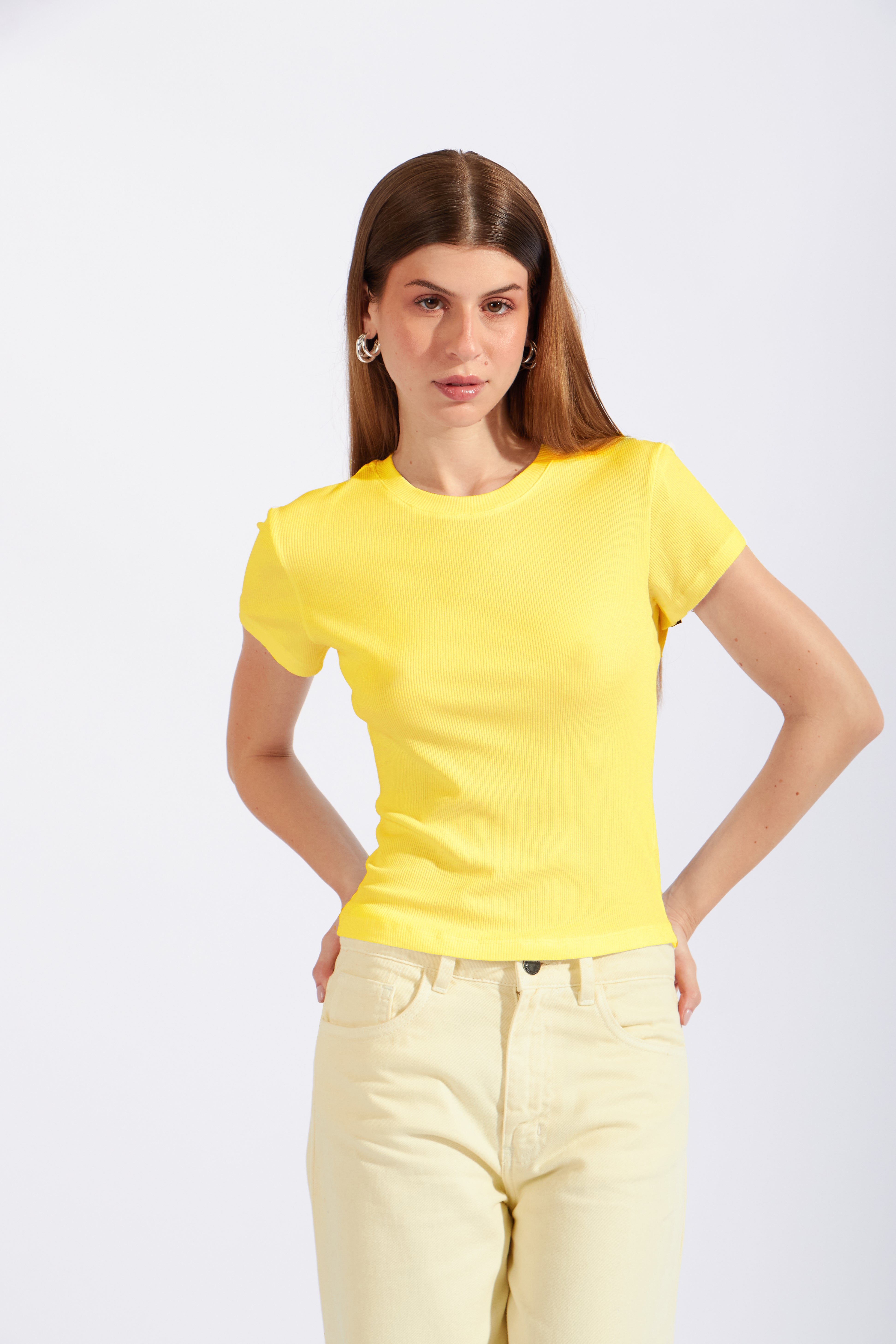 Camiseta Manga Corta - Amarillo