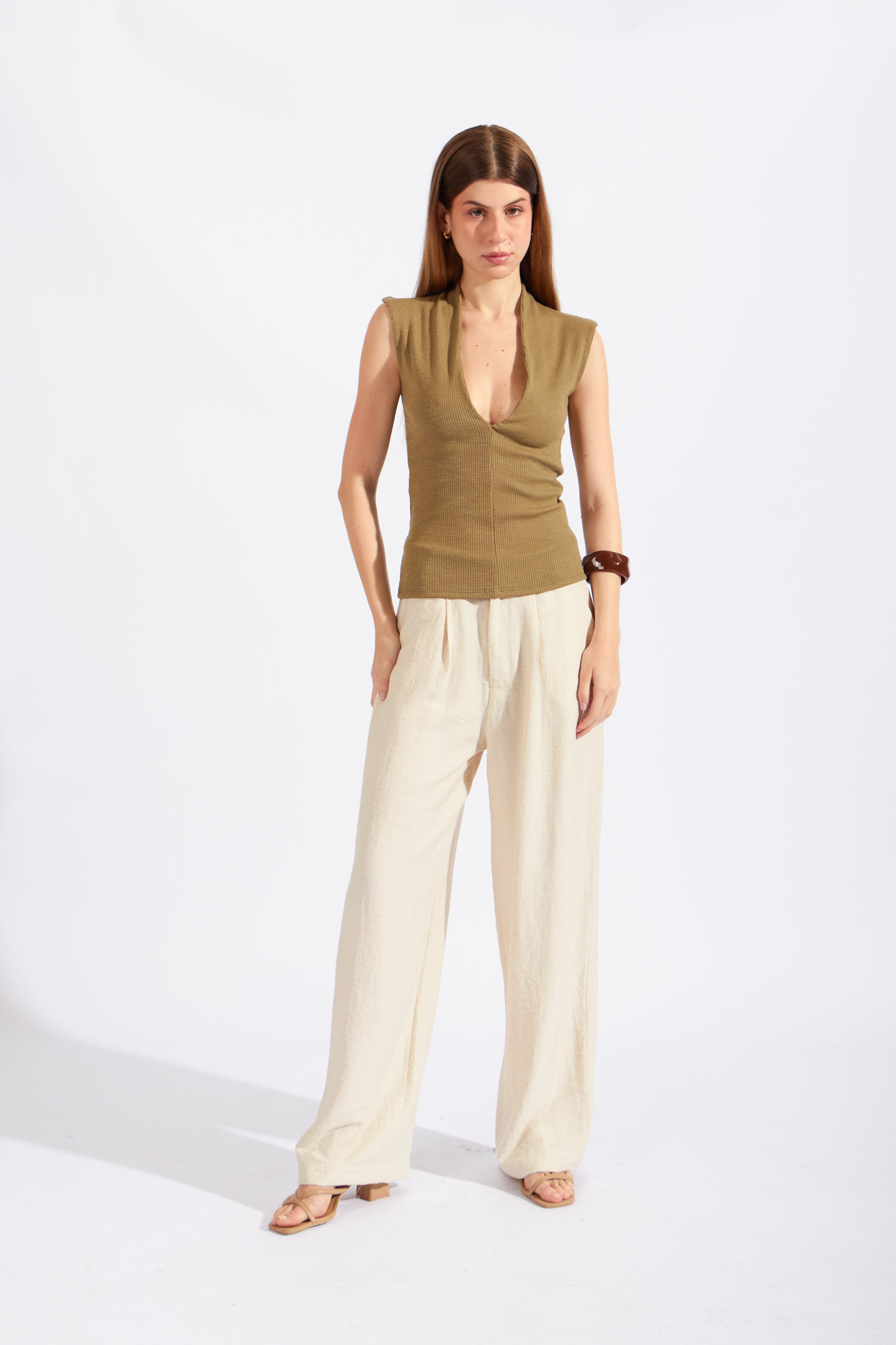 Camiseta Rústica Escote - Verde