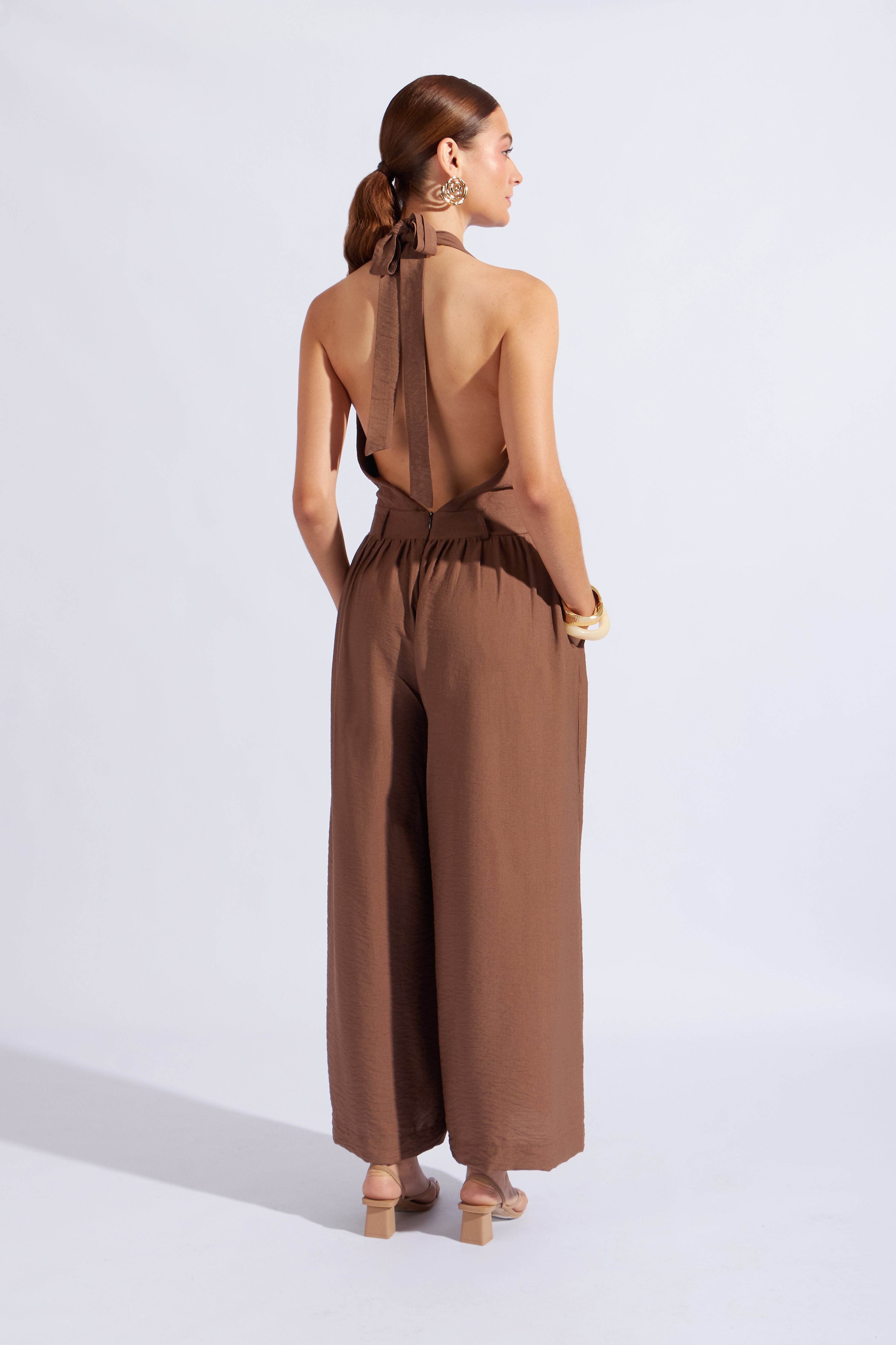 Enterizo Halter Palazzo - Café