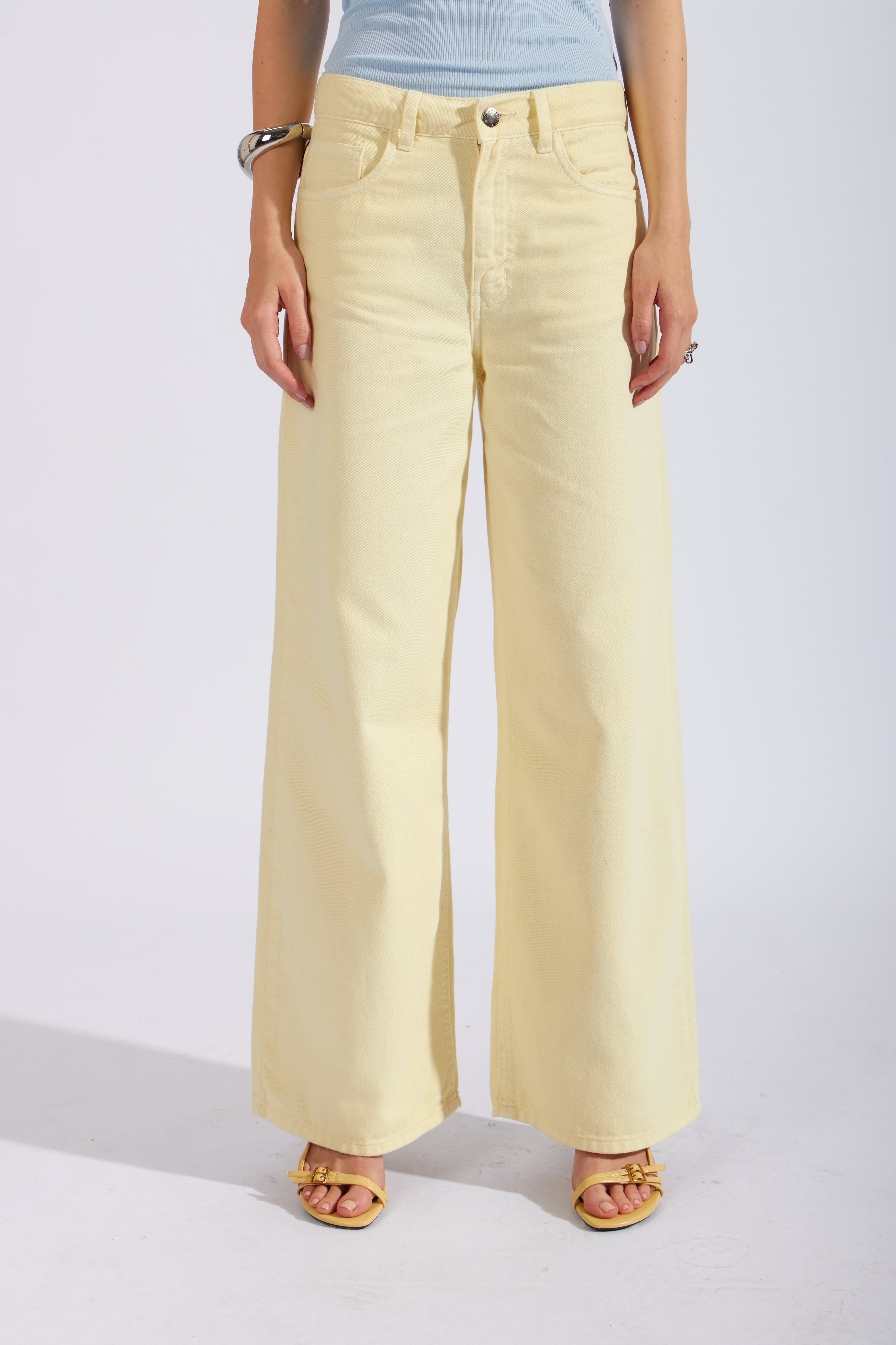 Pantalón Drill Wide 90 - Amarillo