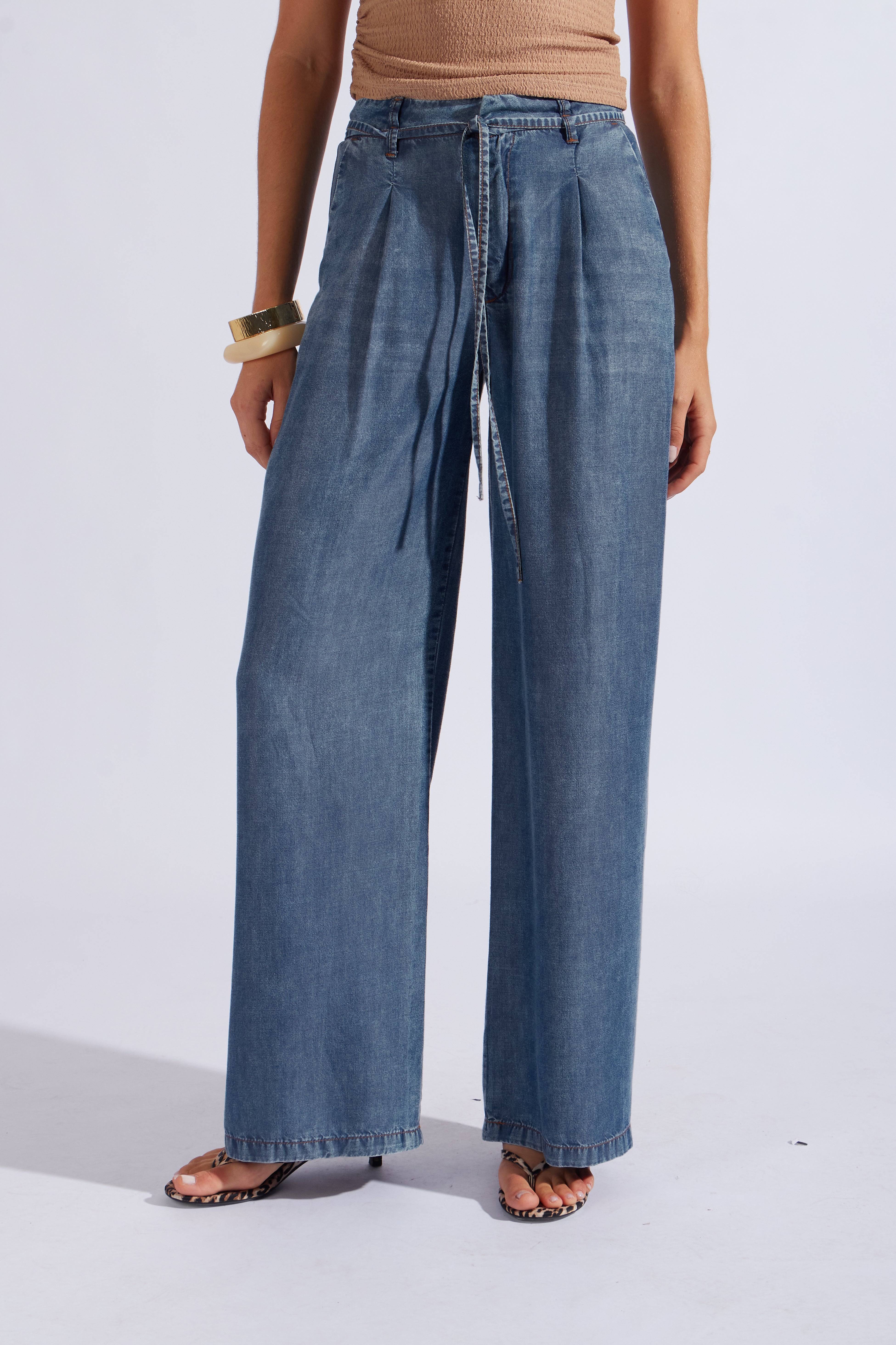 Pantalón Denim Fluido - Bleach