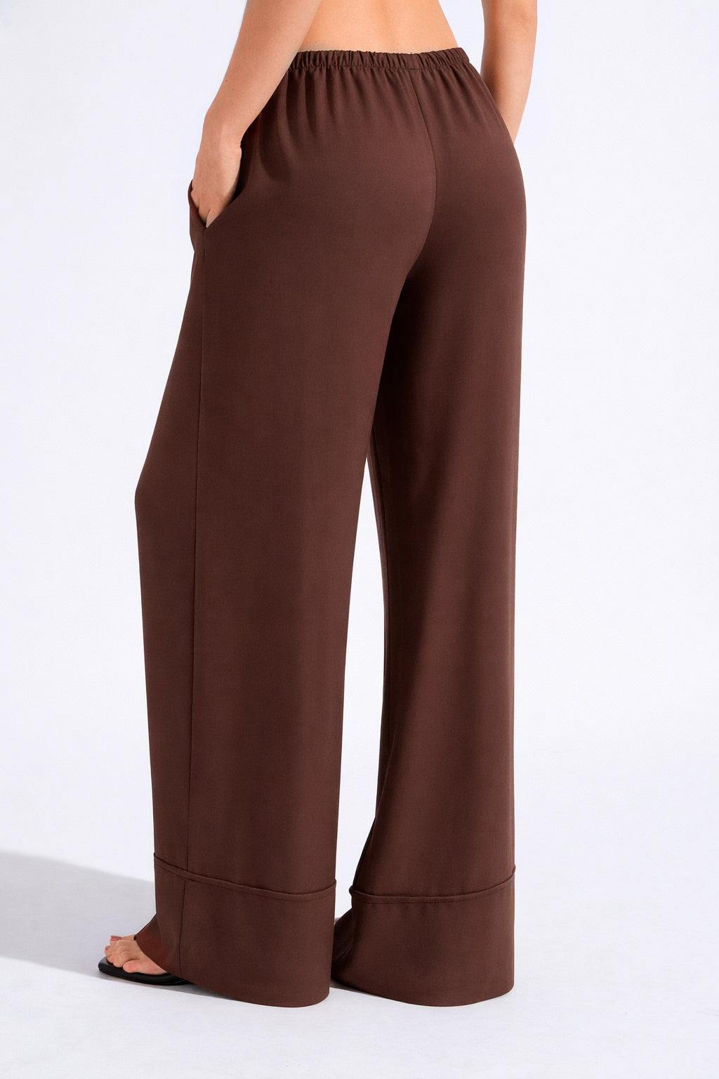 Pantalón Fluido Elásticado - Marrón